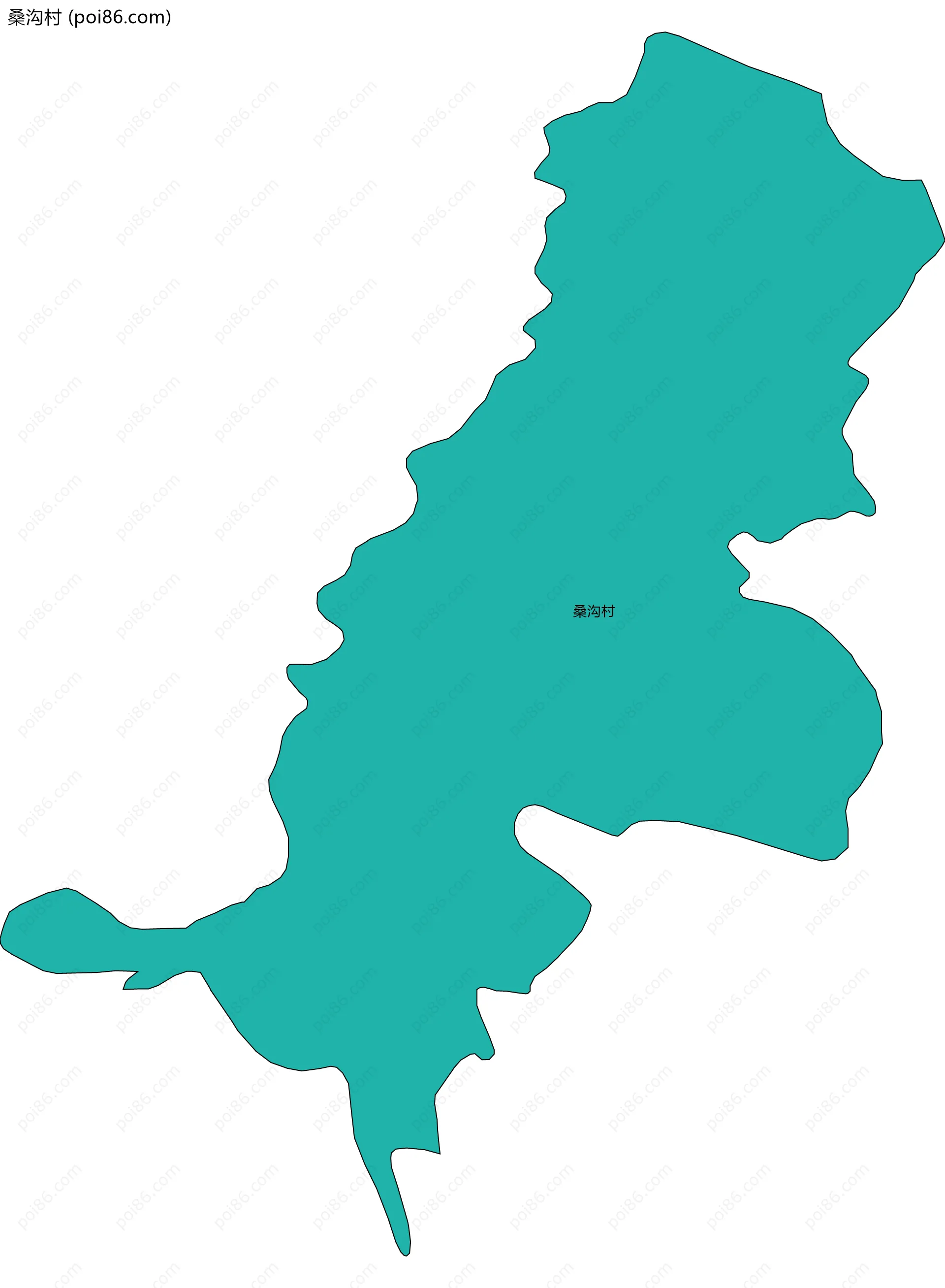 桑沟村边界地图