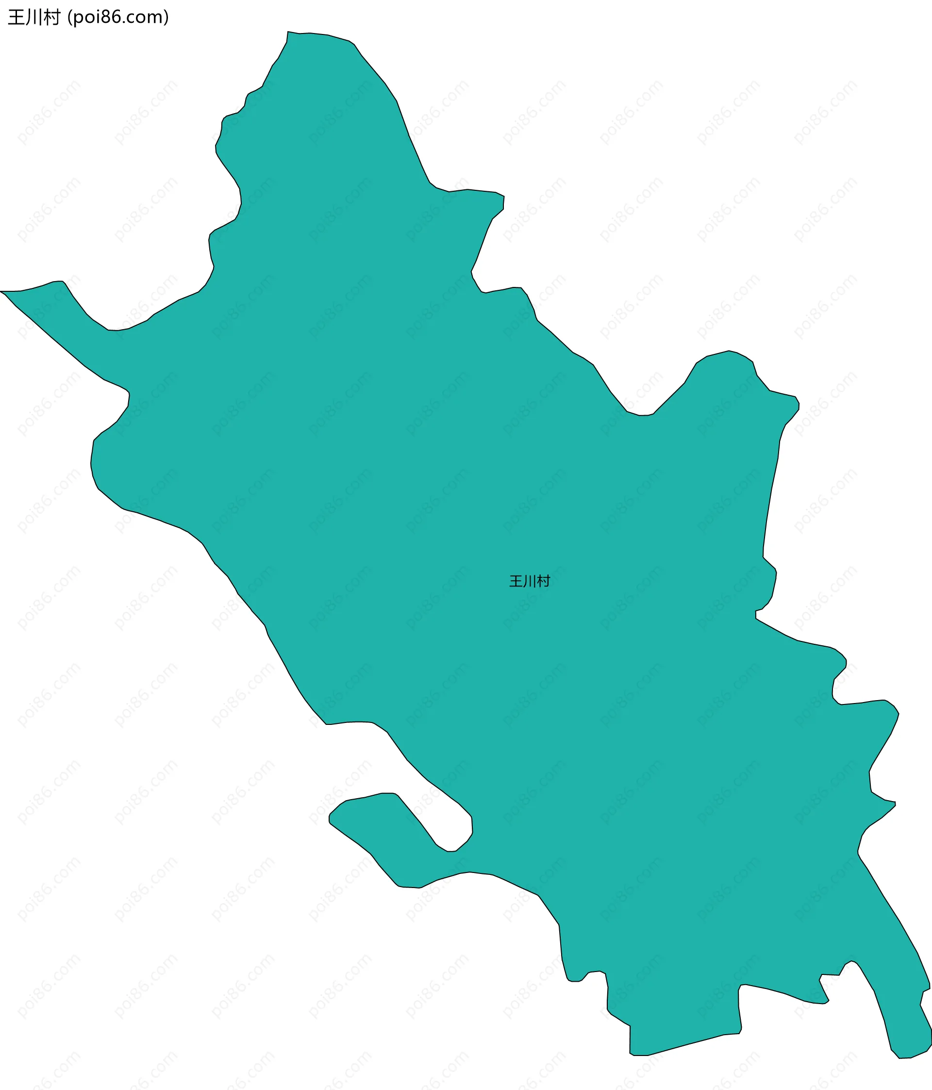 王川村边界地图