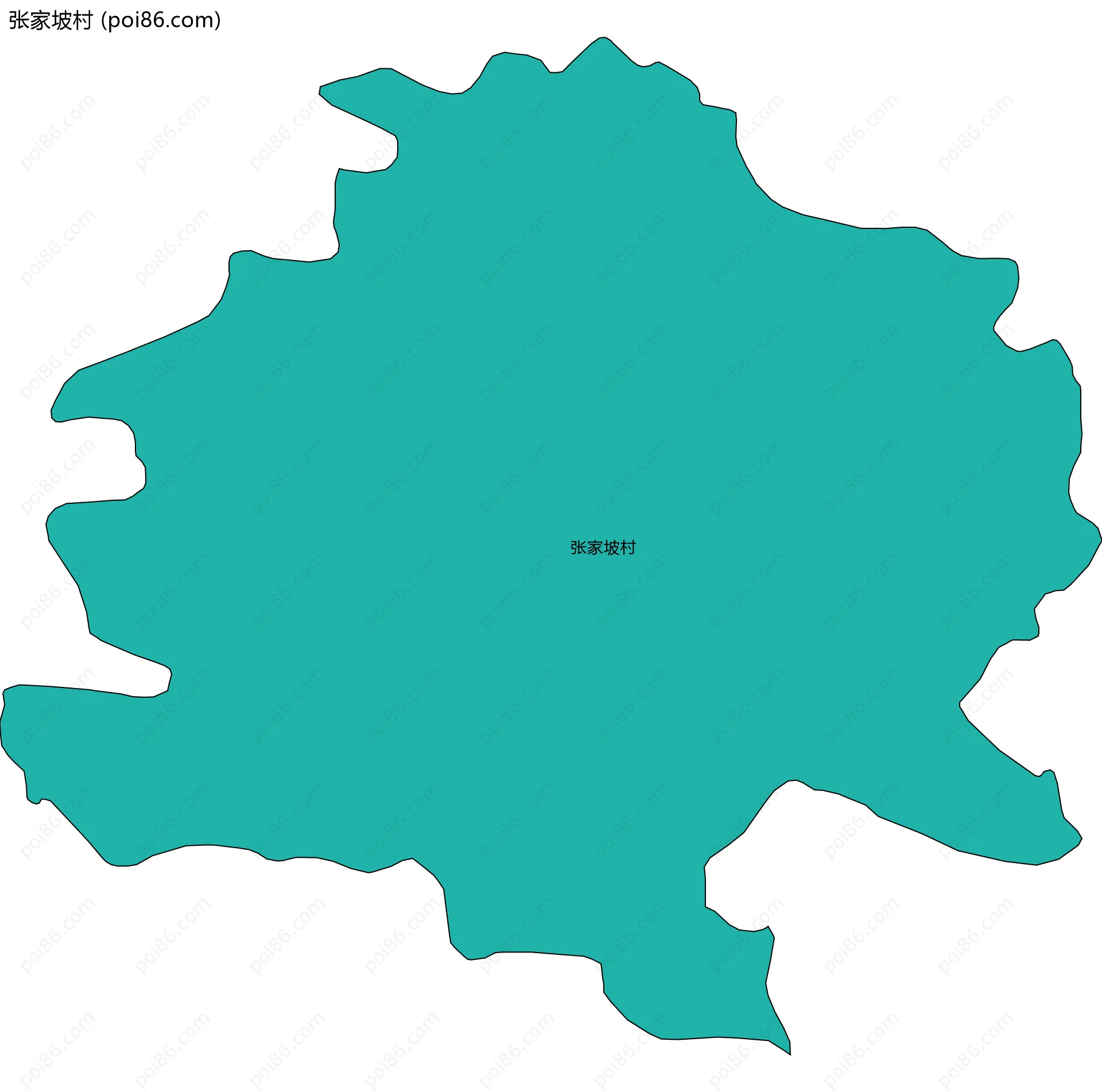 张家坡村边界地图