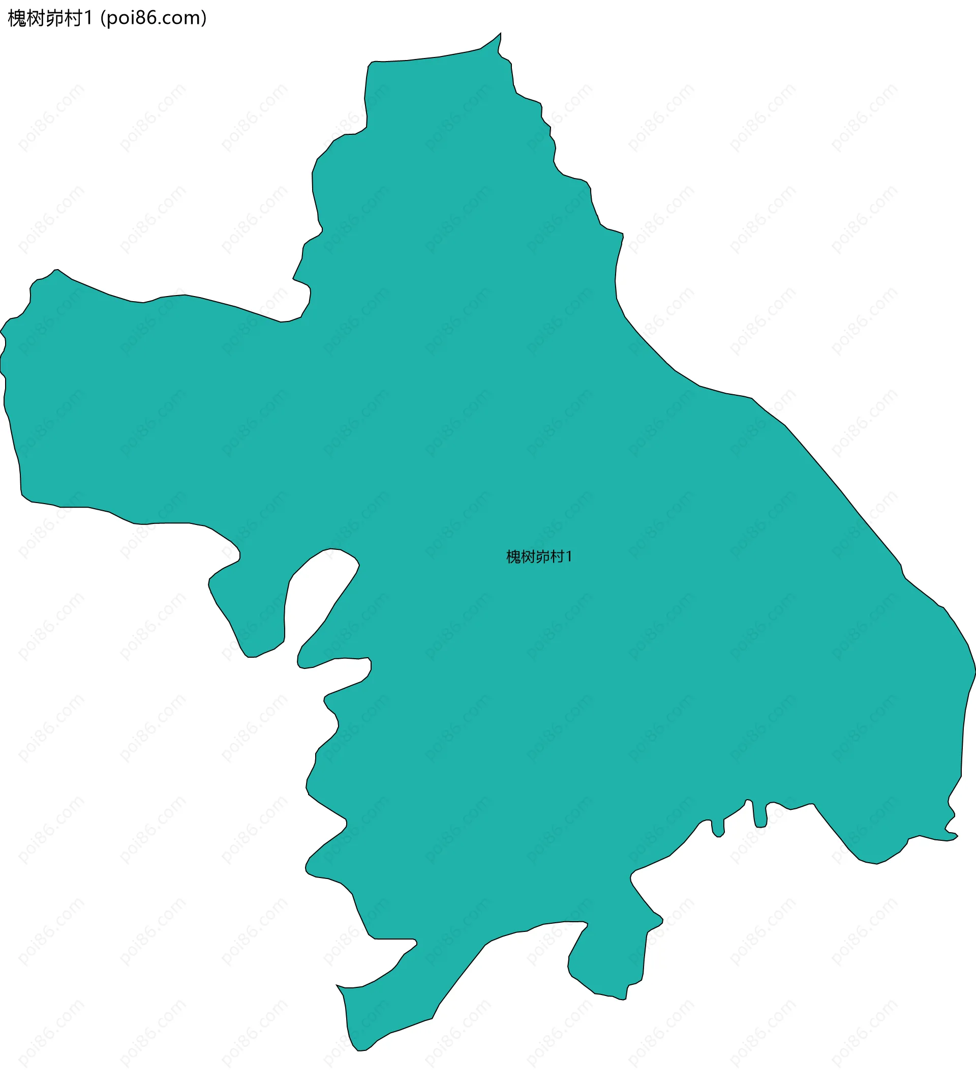 槐树峁村1边界地图