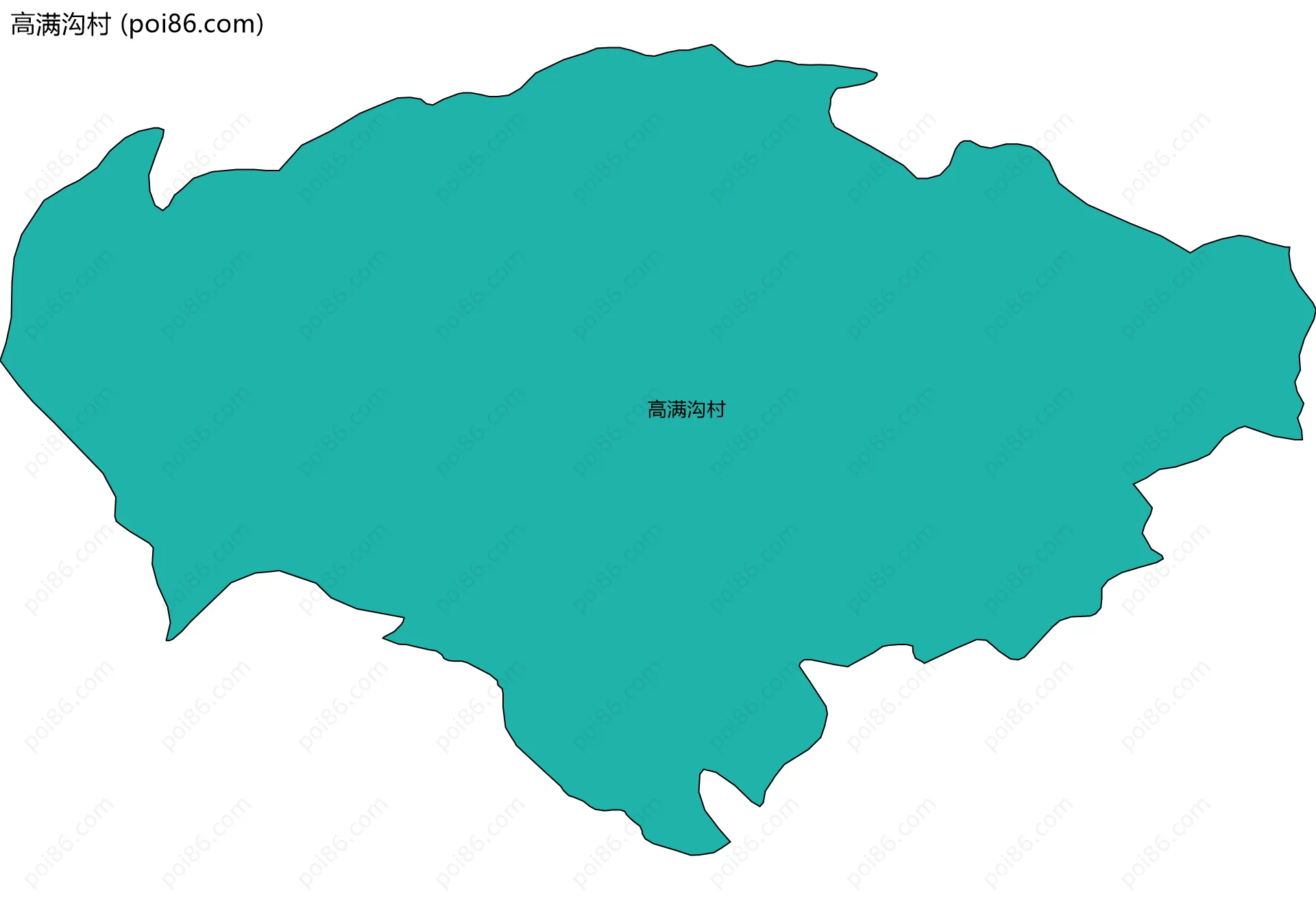 高满沟村边界地图