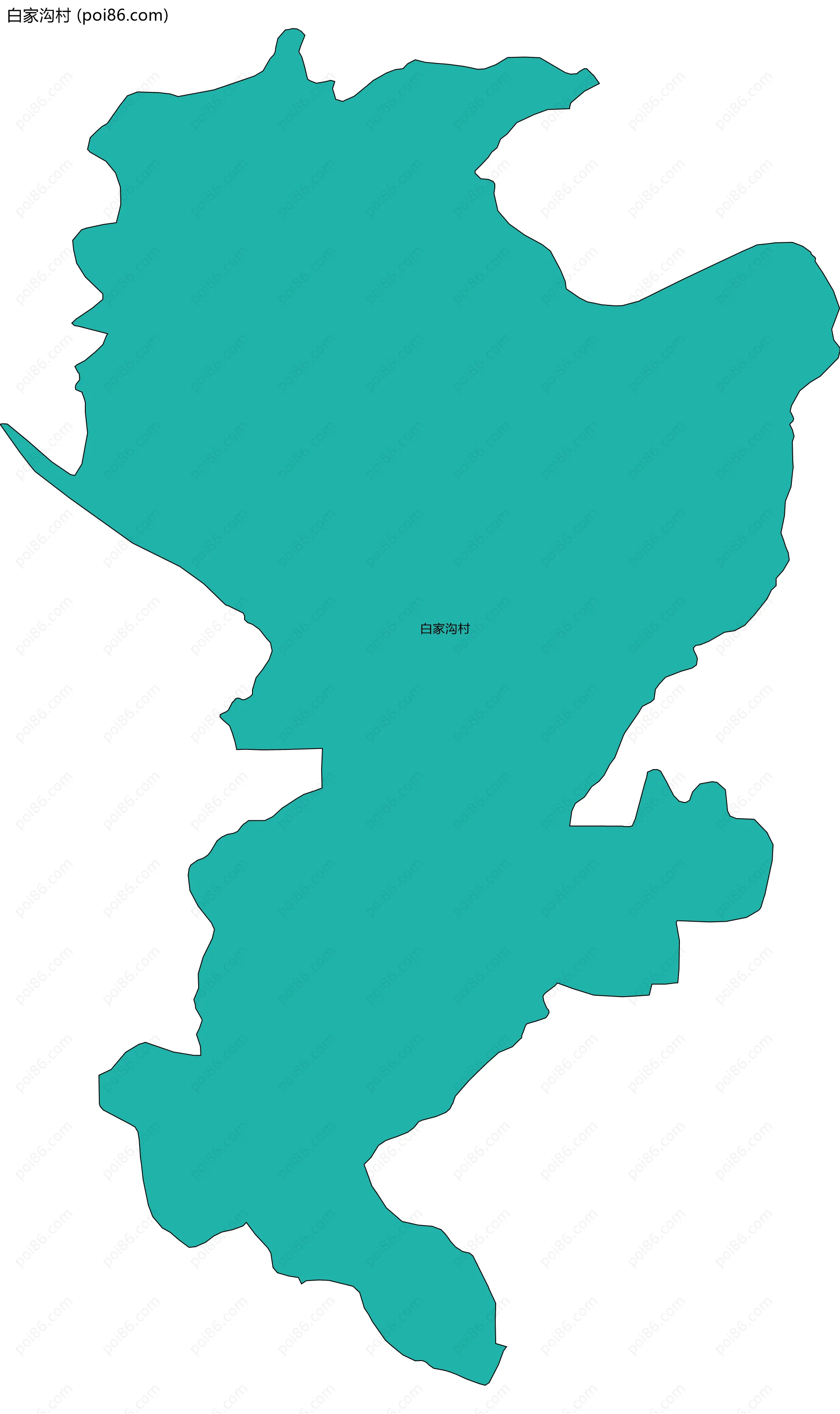 白家沟村边界地图