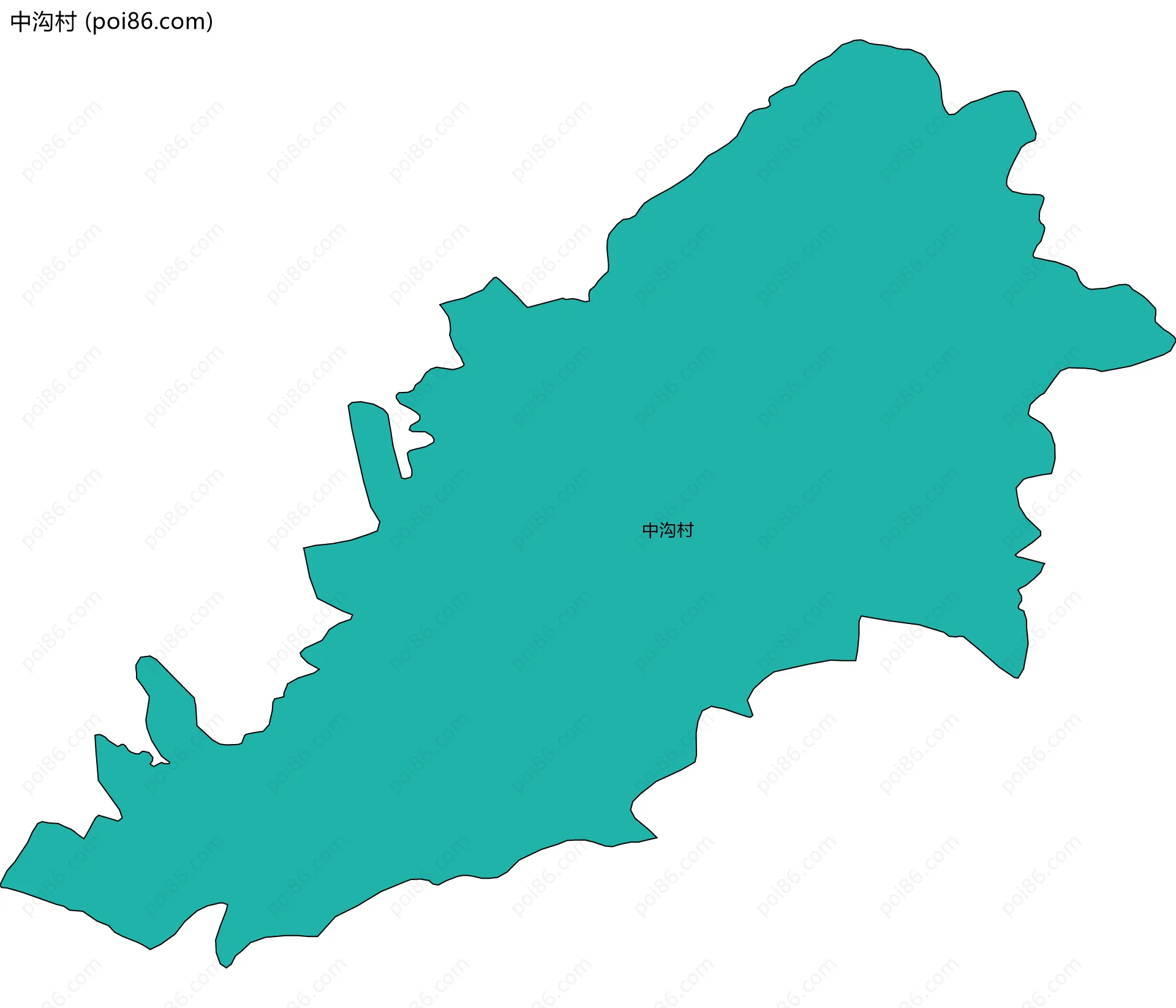 中沟村边界地图
