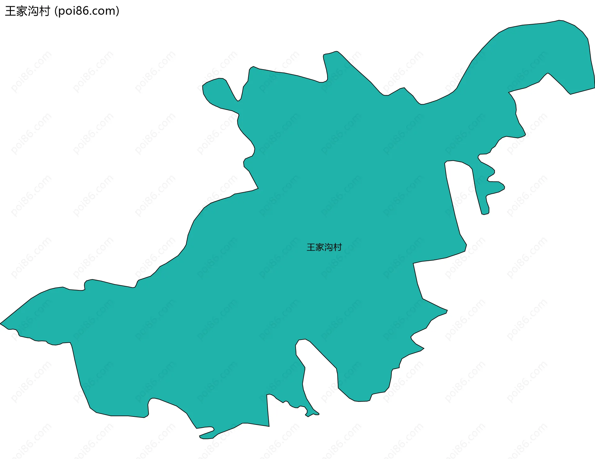 王家沟村边界地图
