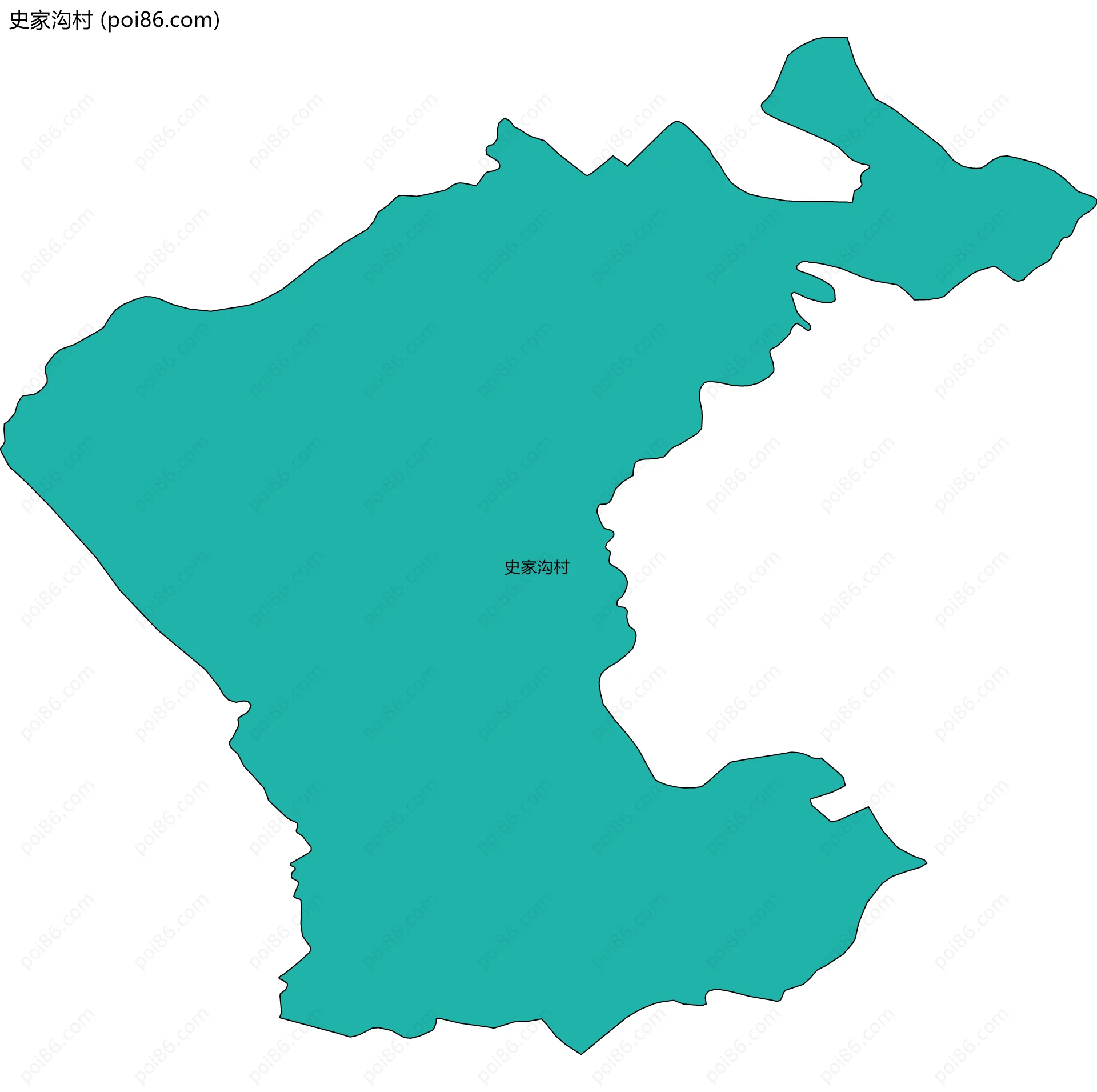史家沟村边界地图