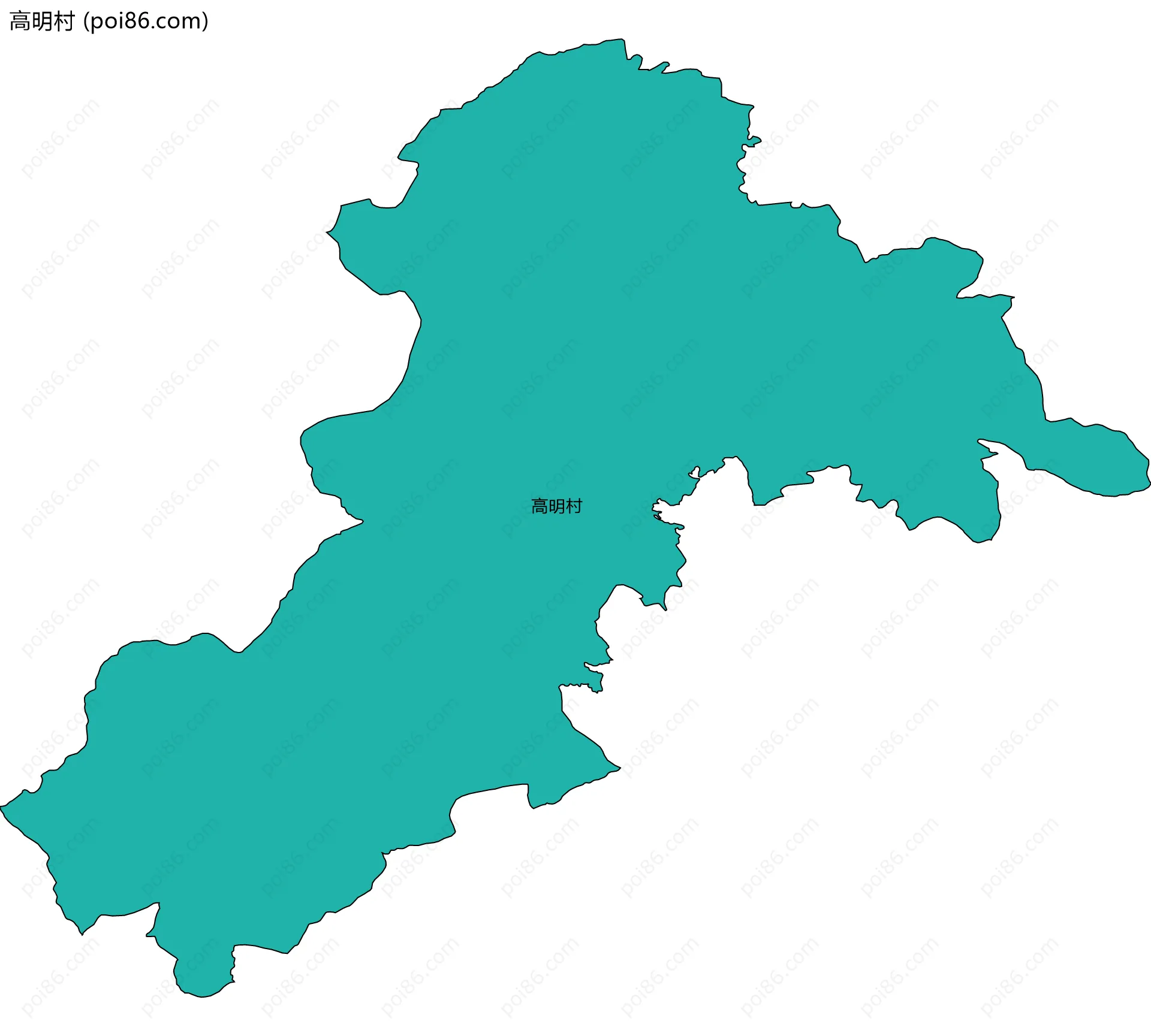 高明村边界地图