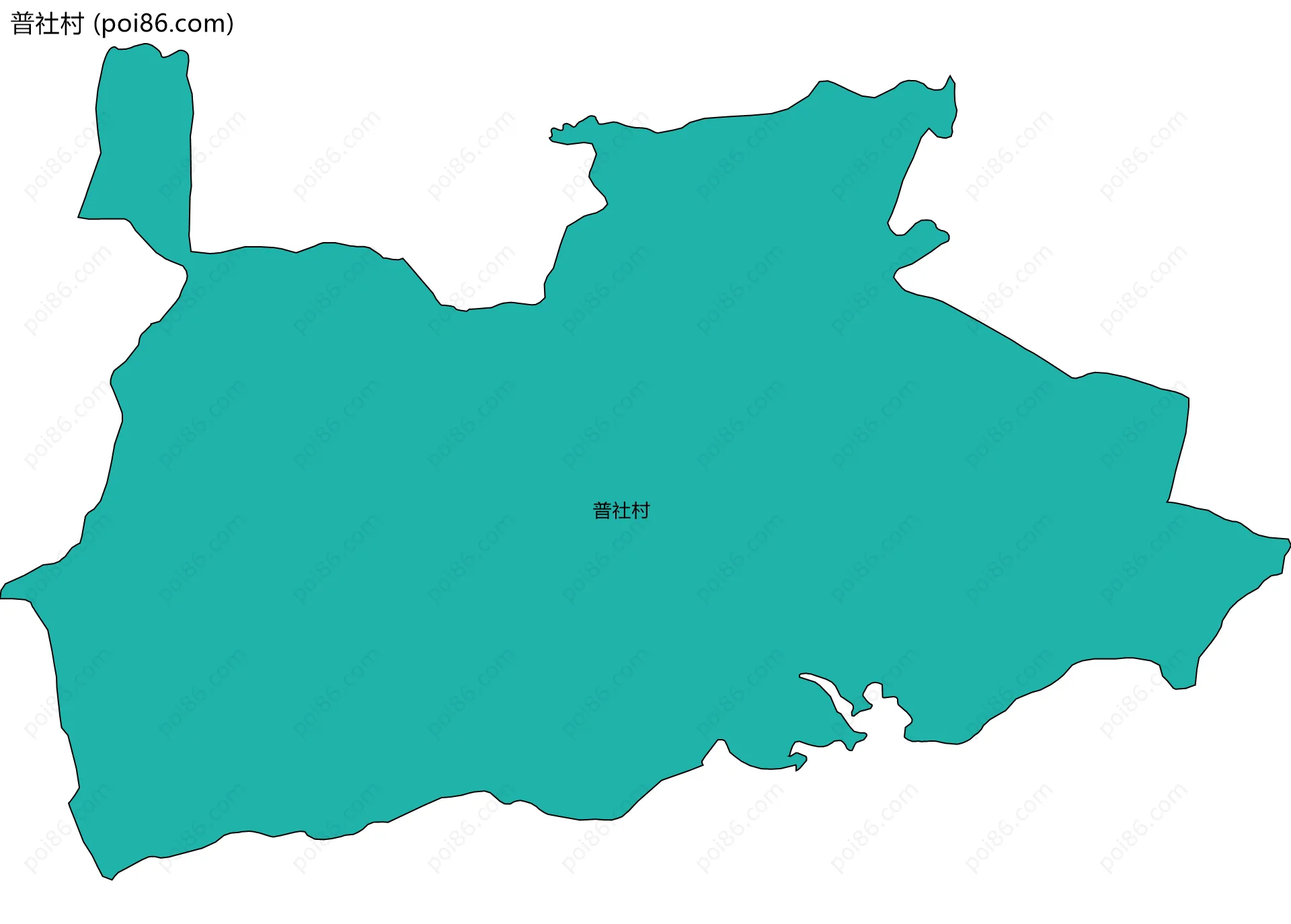 普社村边界地图