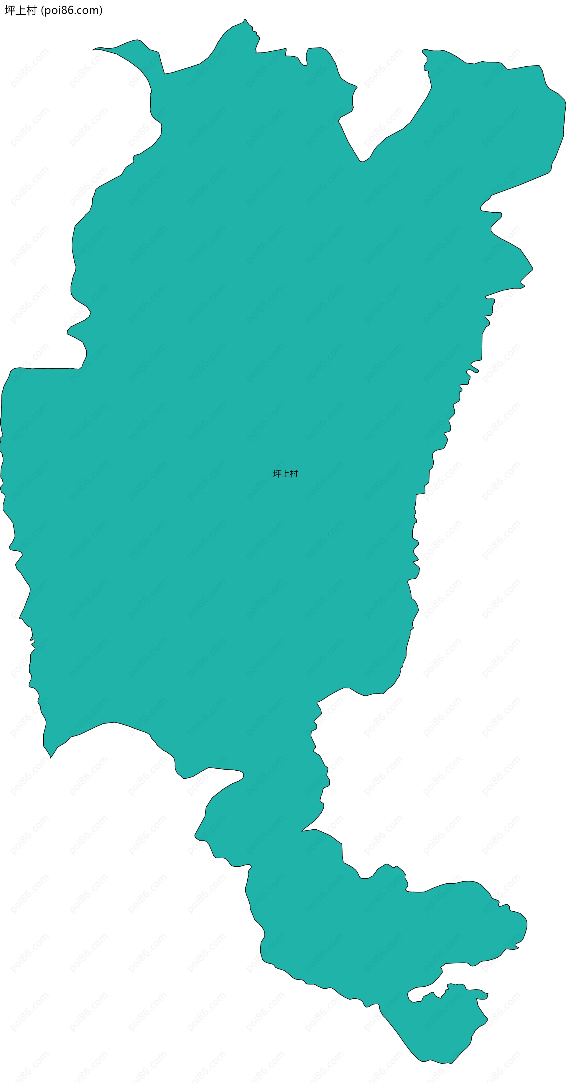 坪上村边界地图