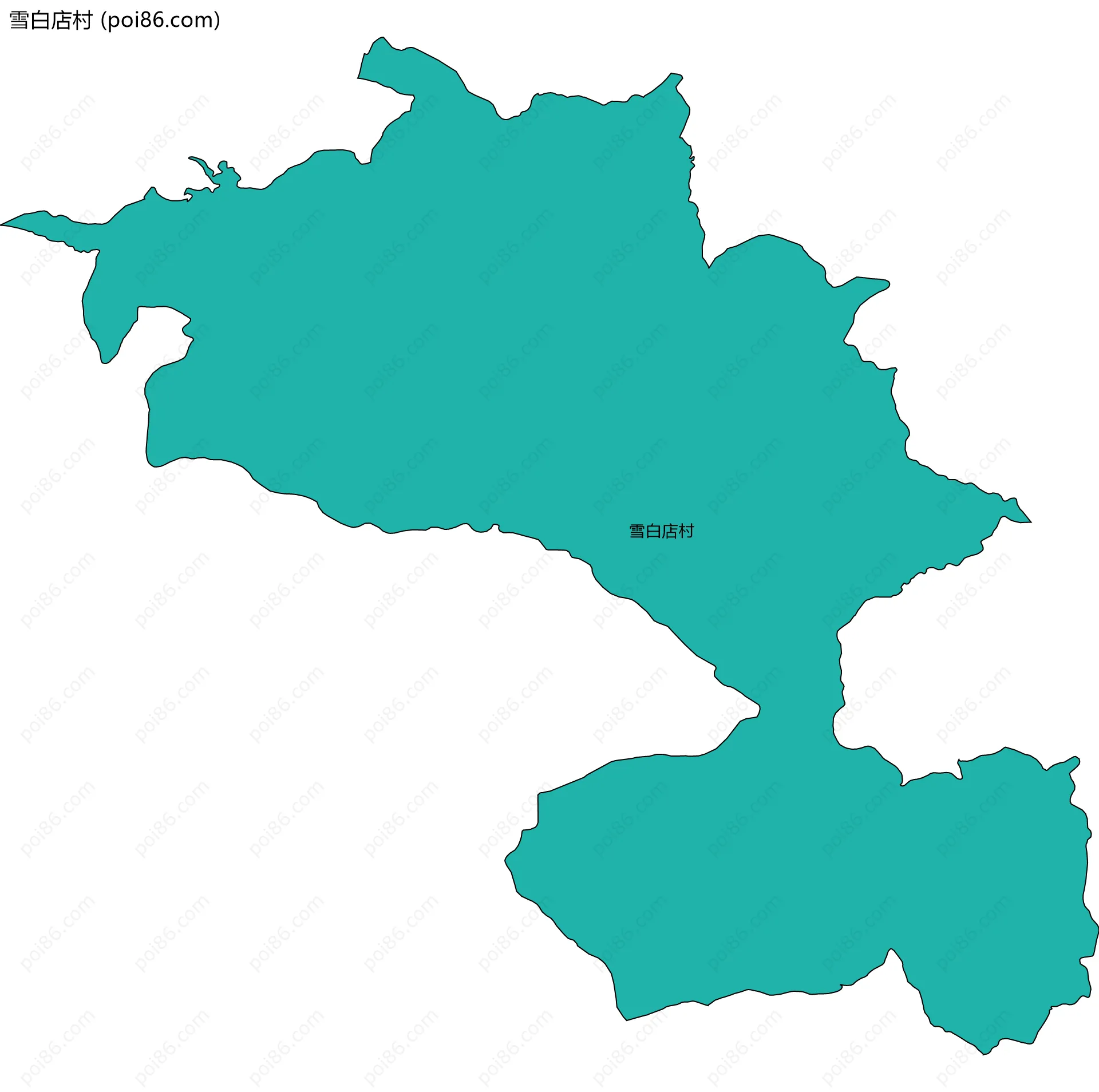 雪白店村边界地图