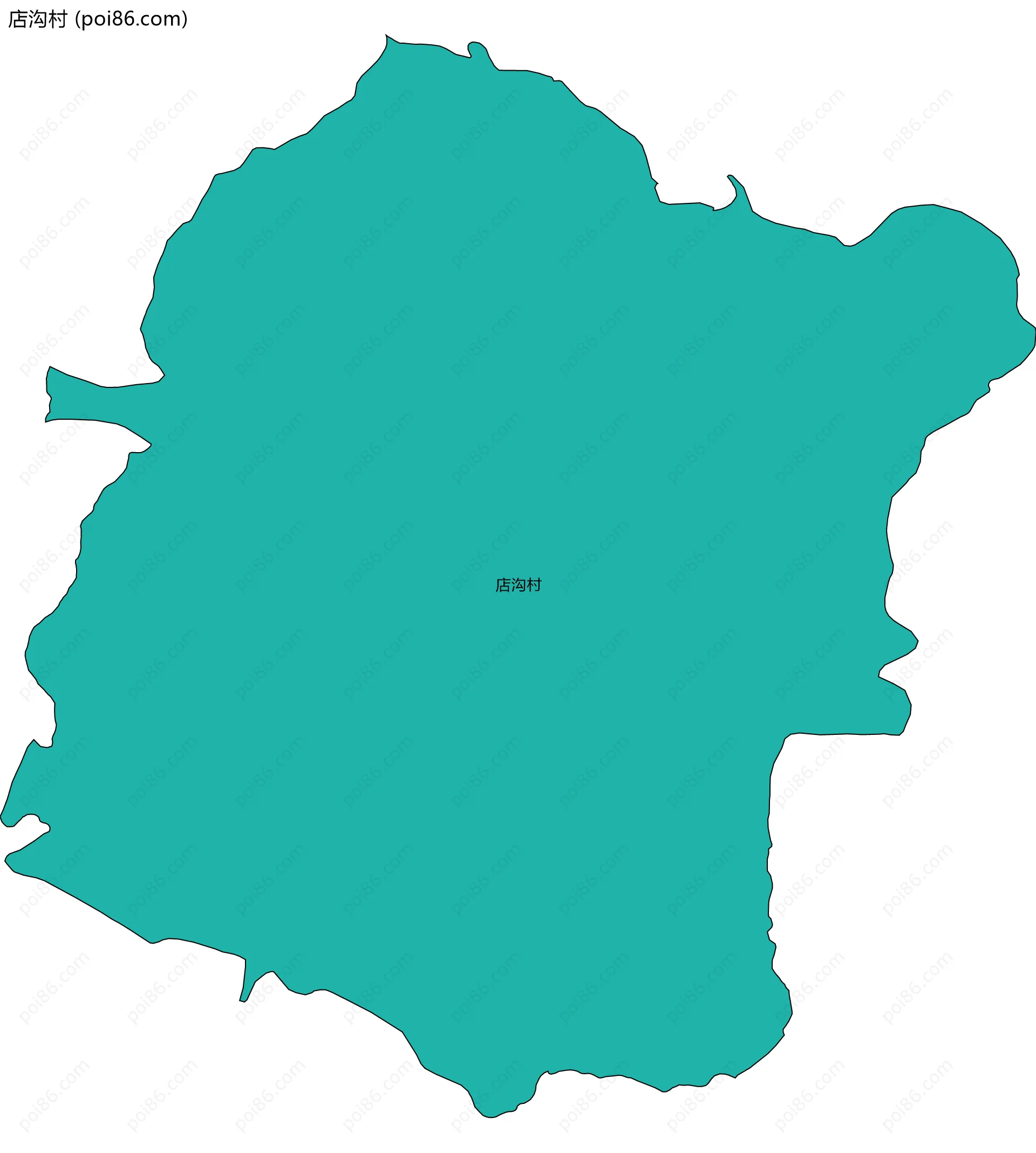 店沟村边界地图