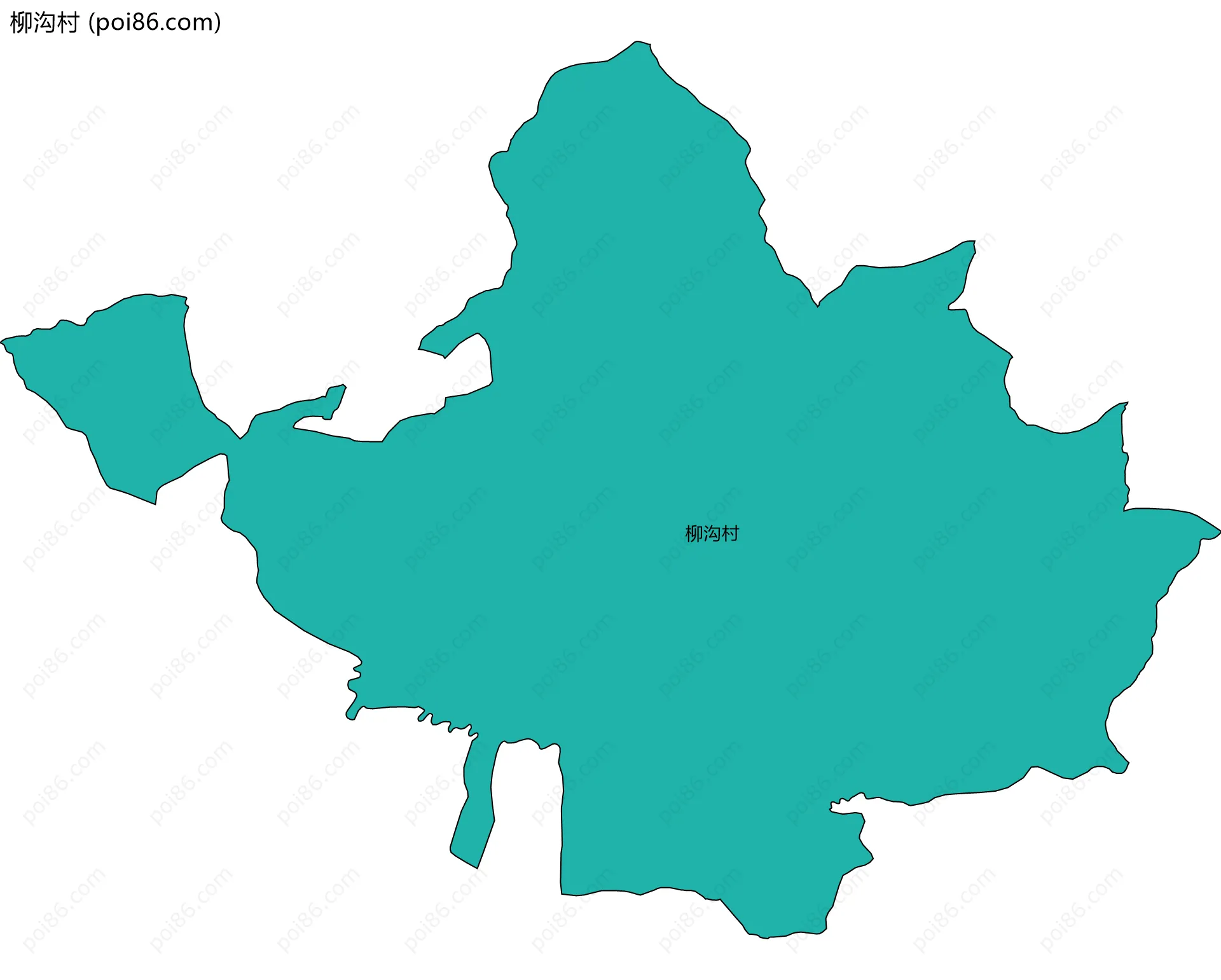 柳沟村边界地图