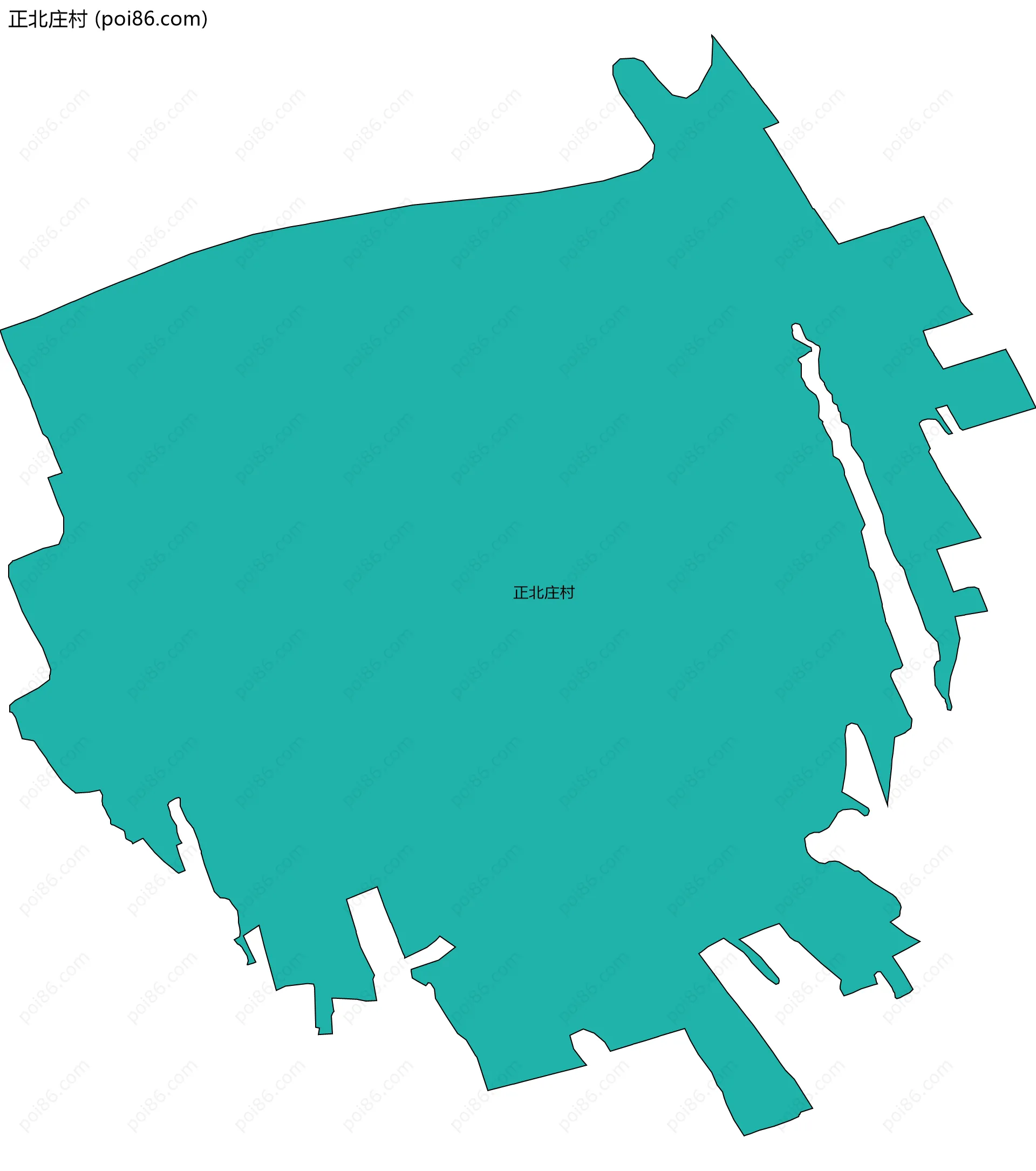 正北庄村边界地图
