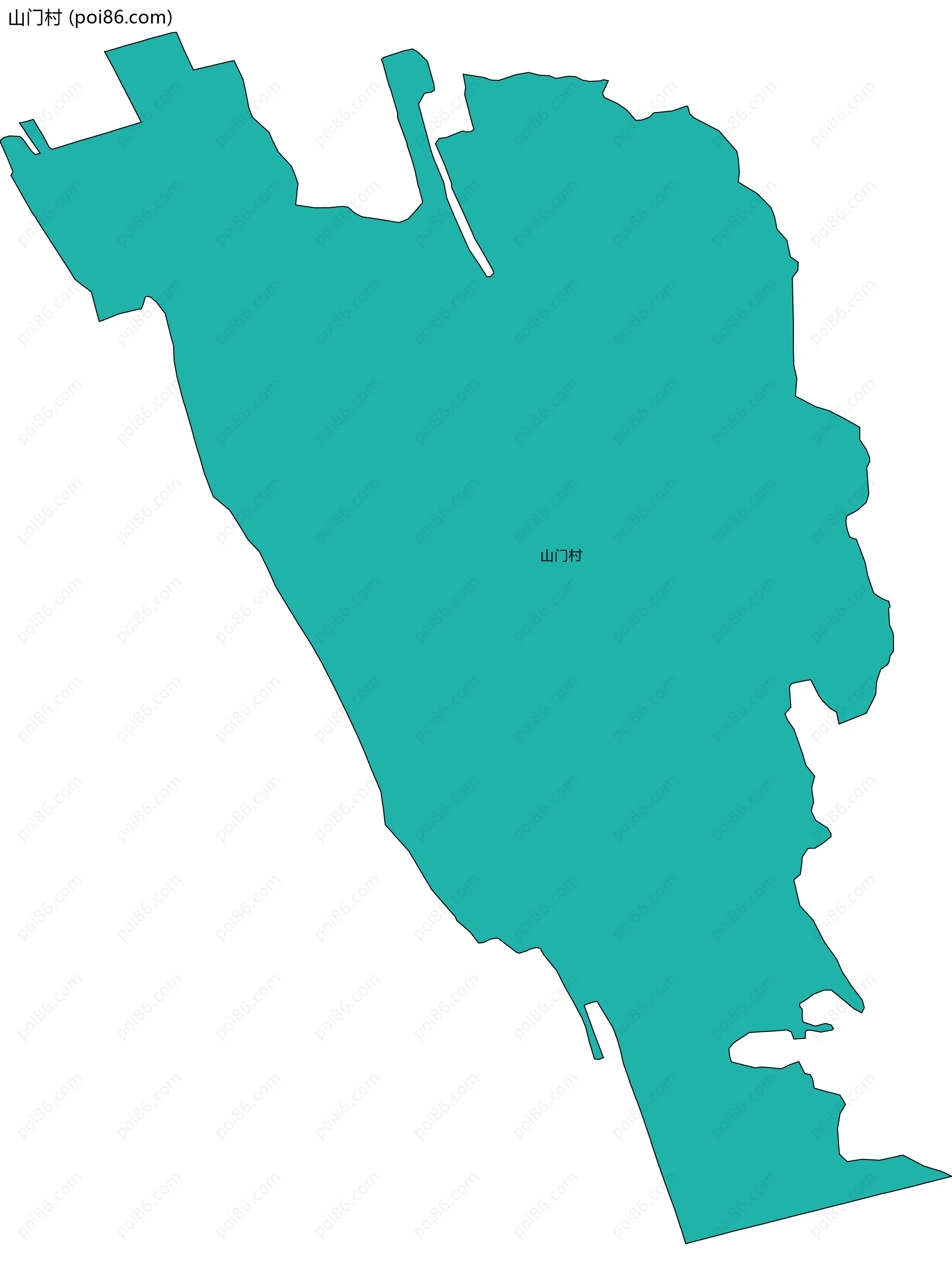 山门村边界地图