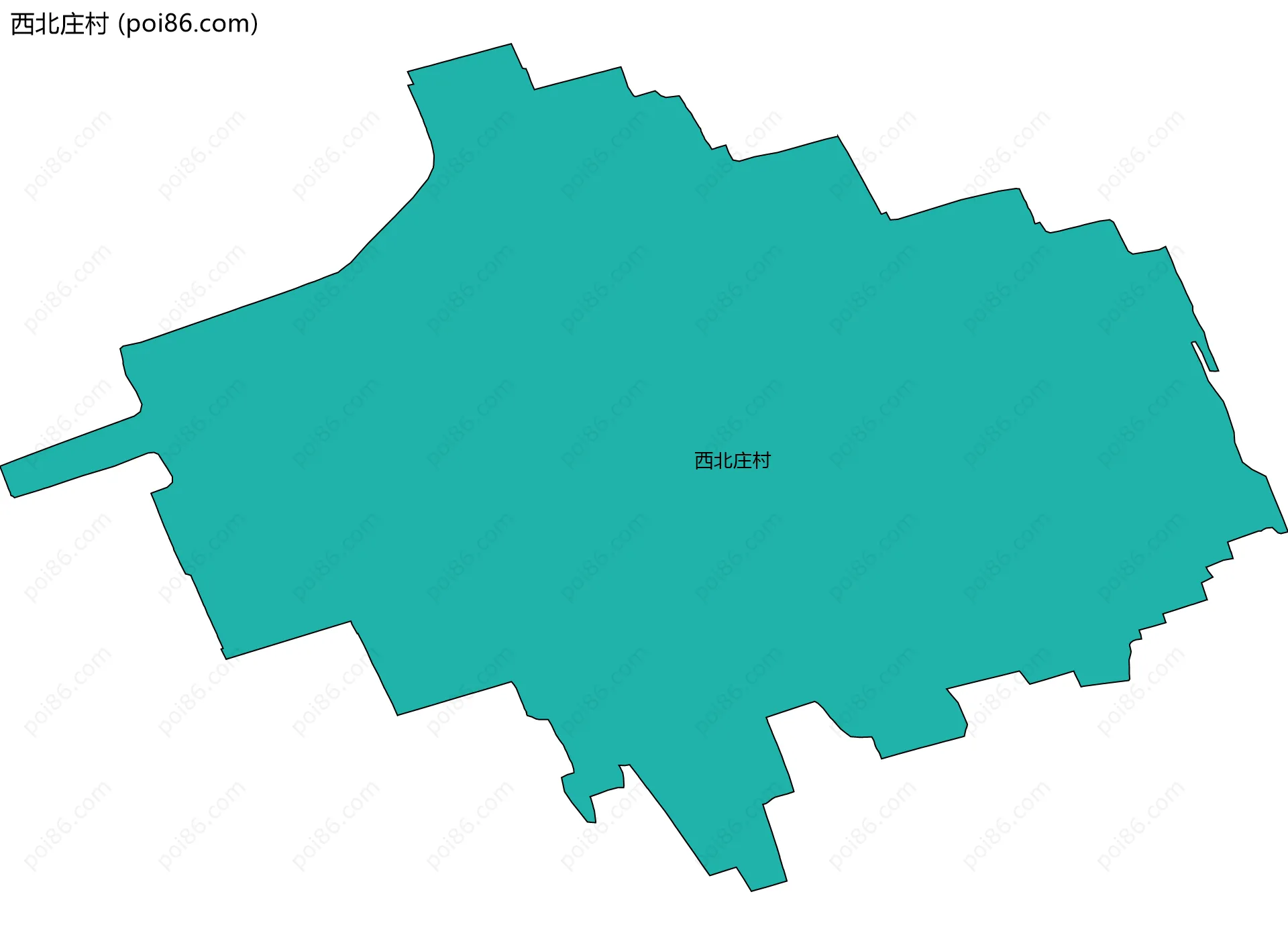西北庄村边界地图