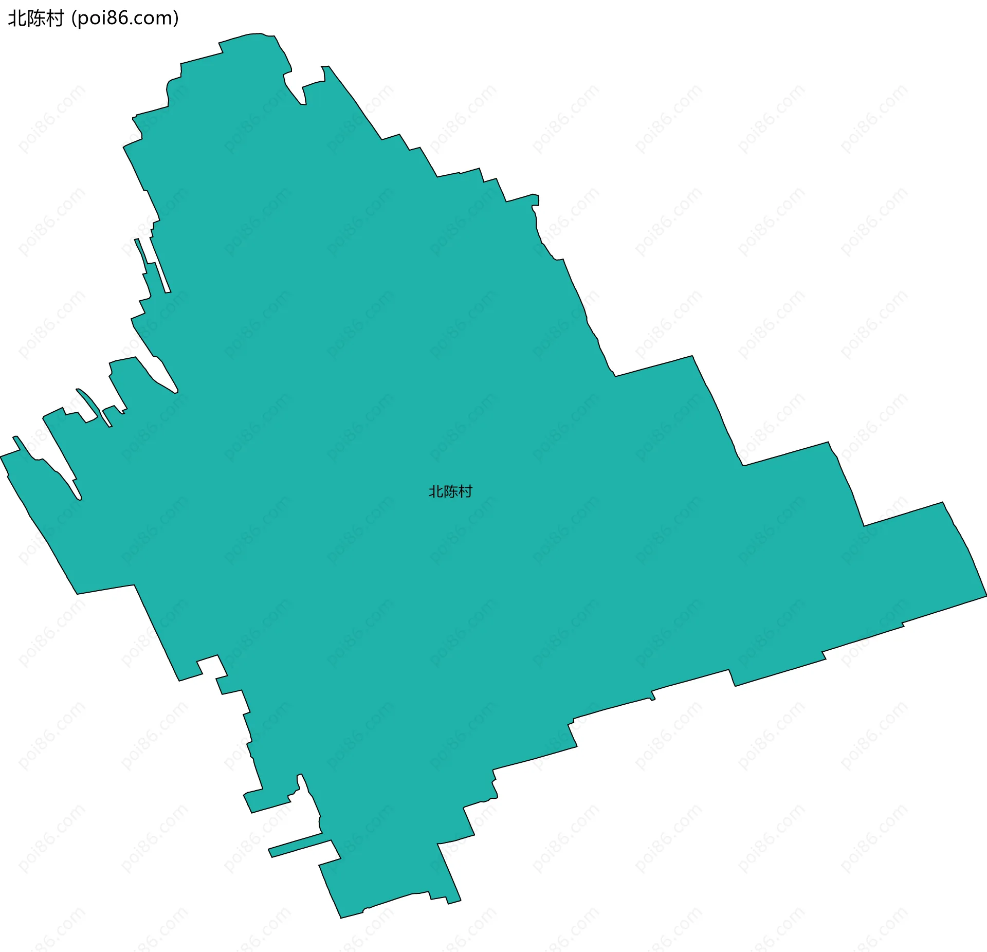 北陈村边界地图