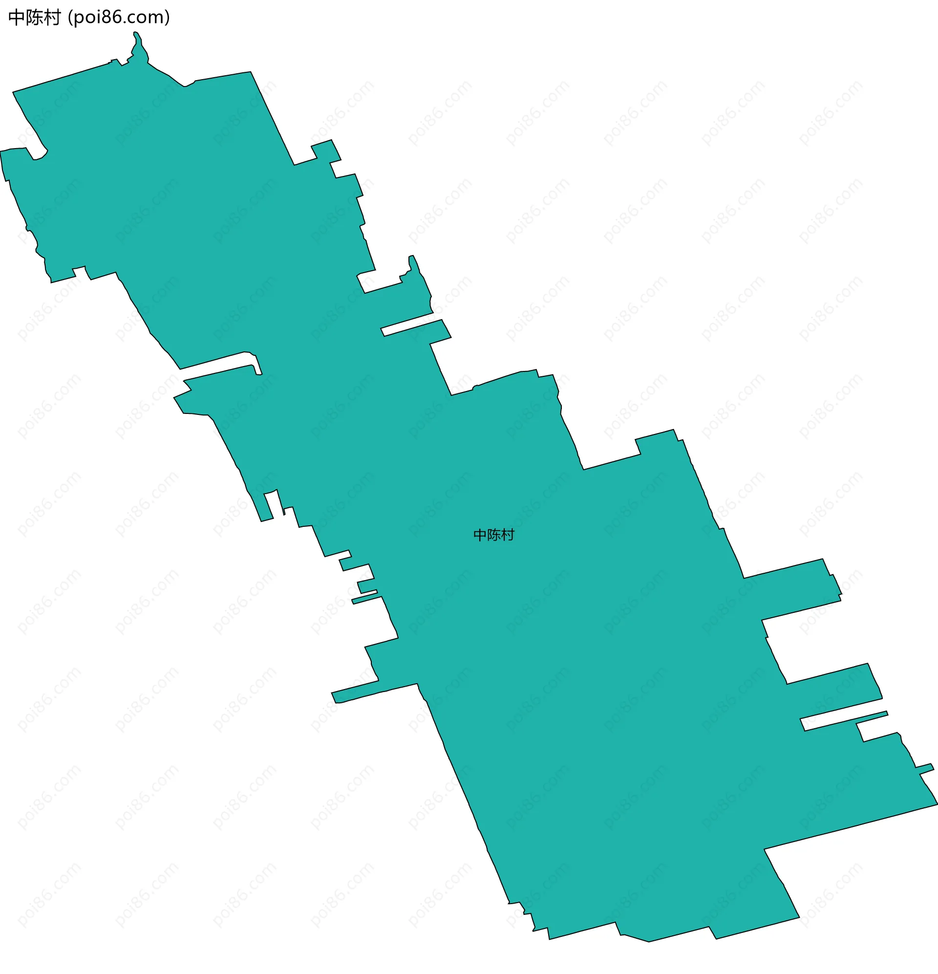 中陈村边界地图