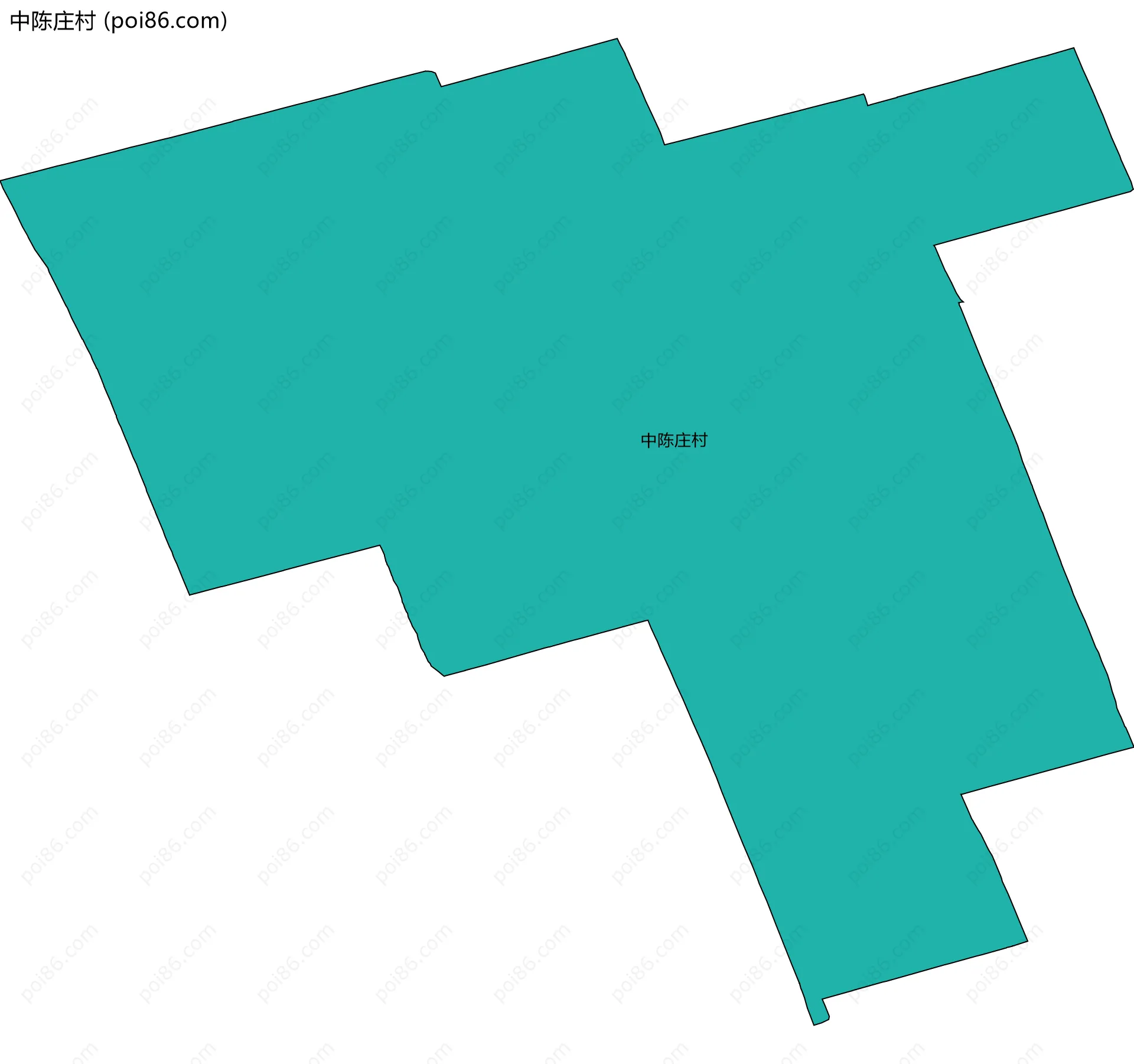 中陈庄村边界地图