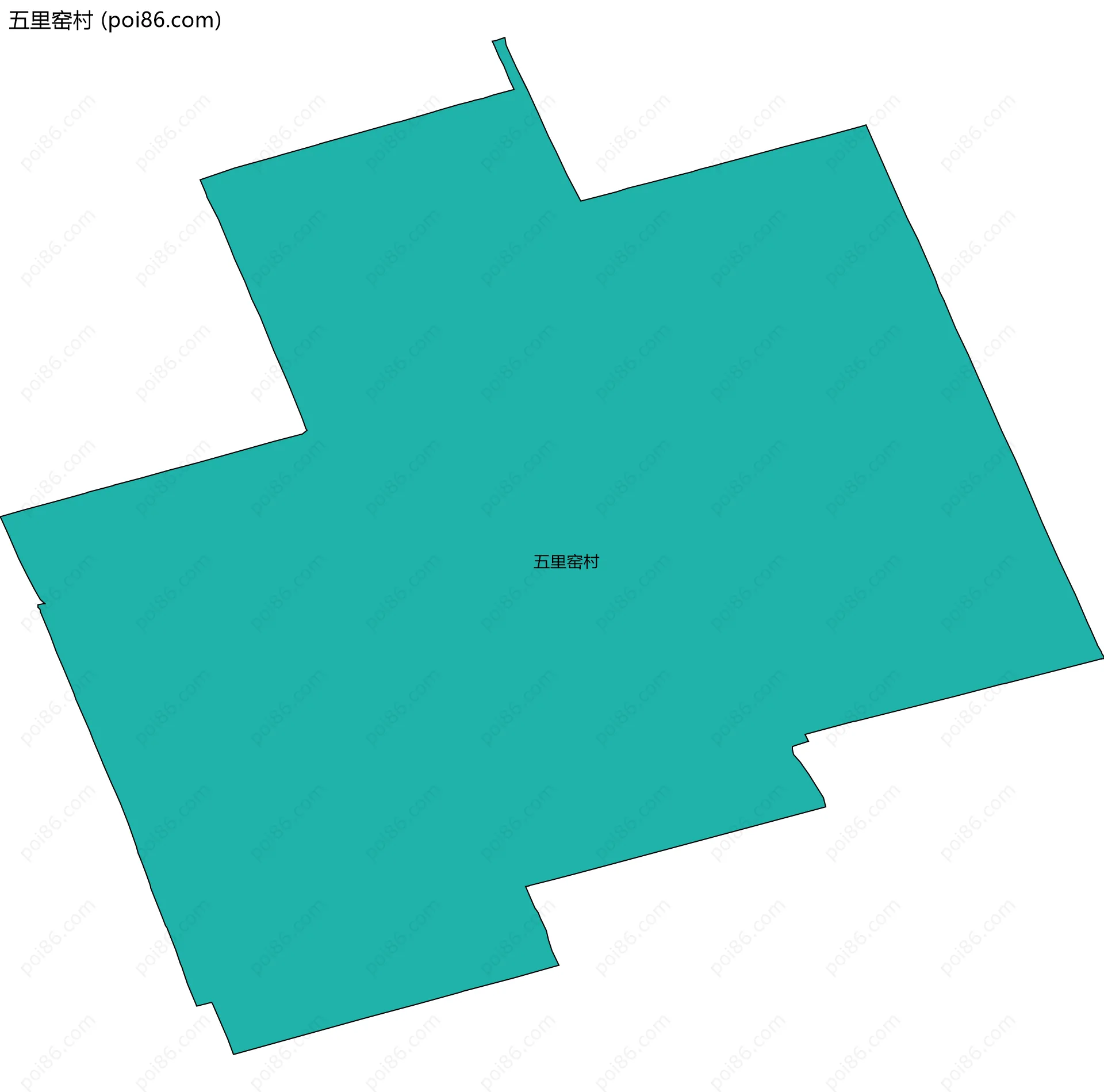 五里窑村边界地图