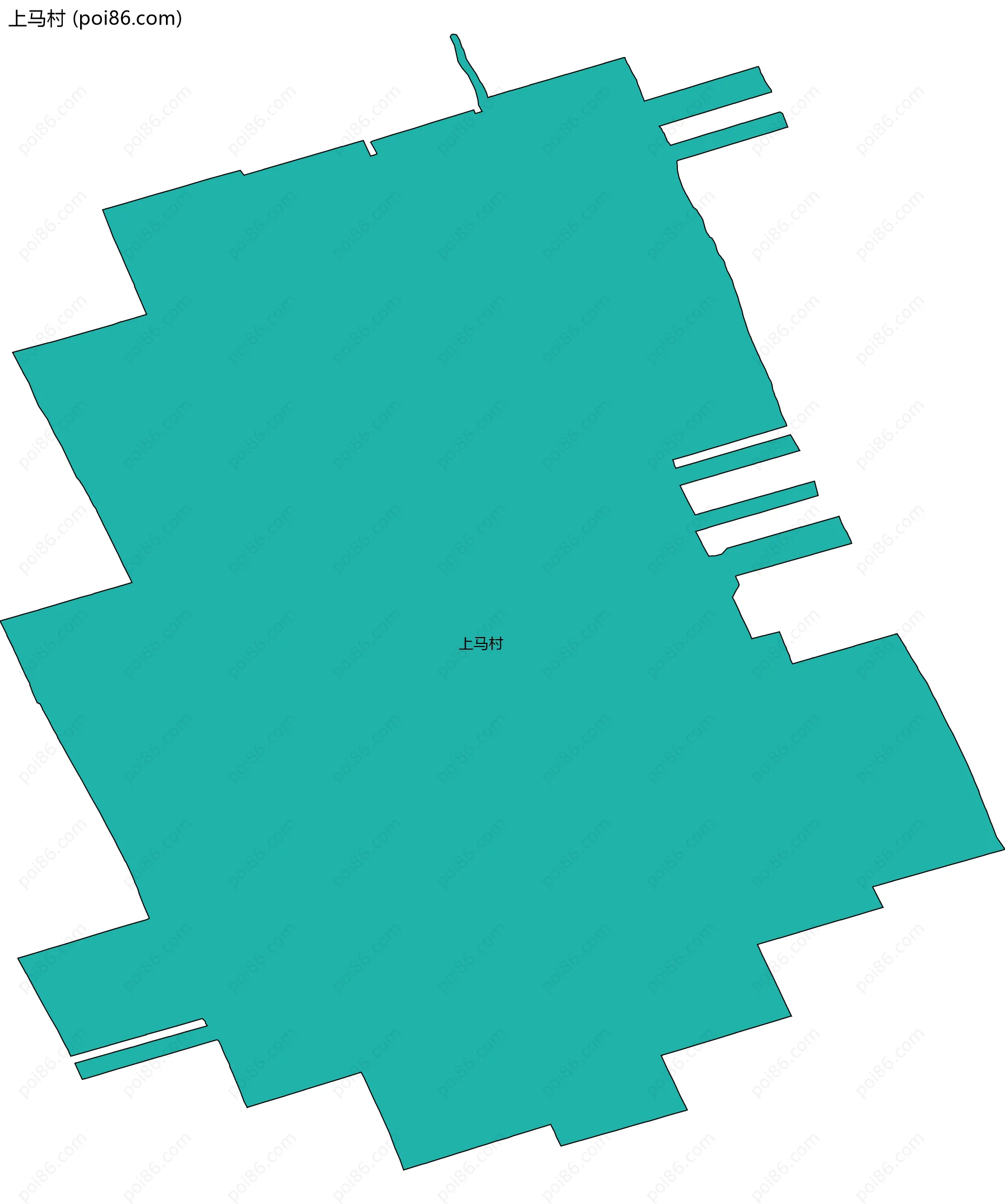 上马村边界地图