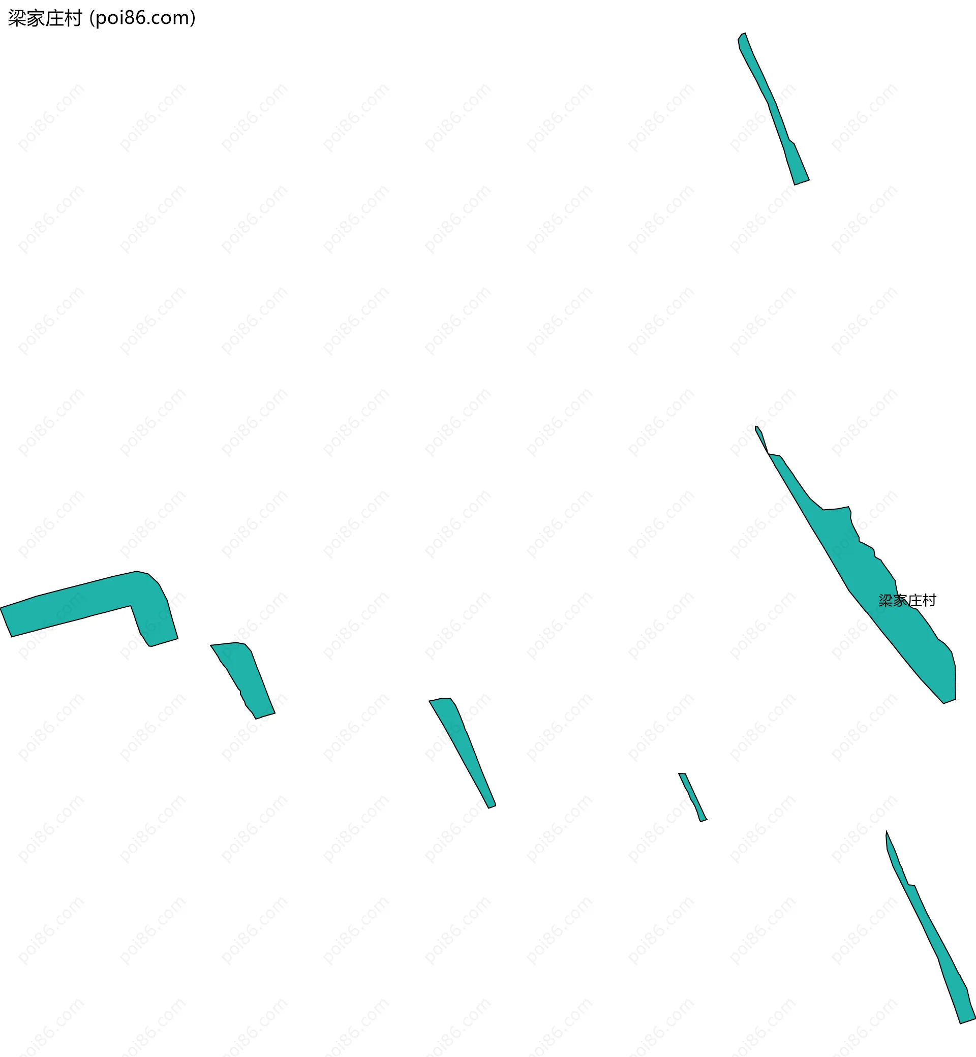 梁家庄村边界地图