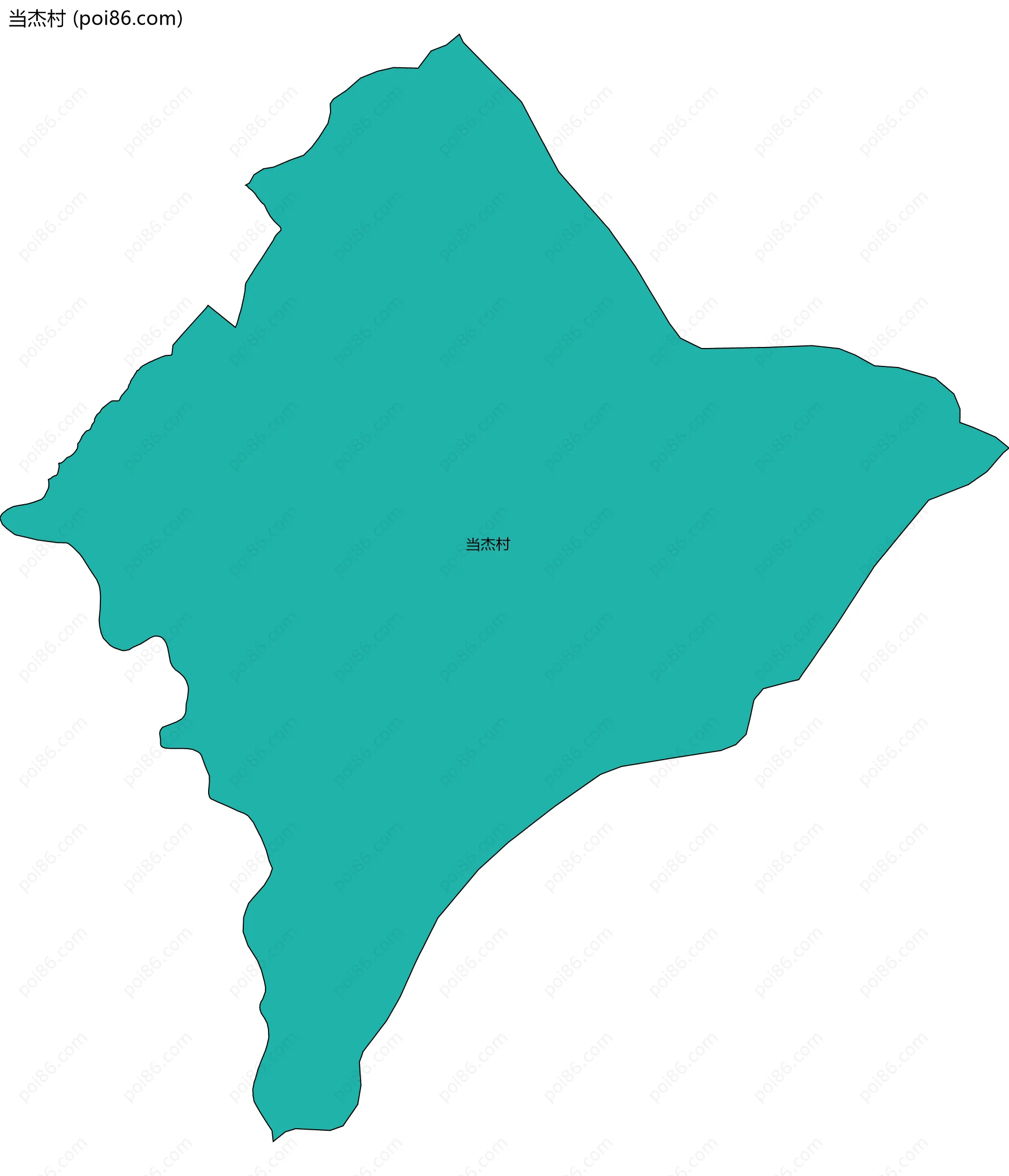 当杰村边界地图