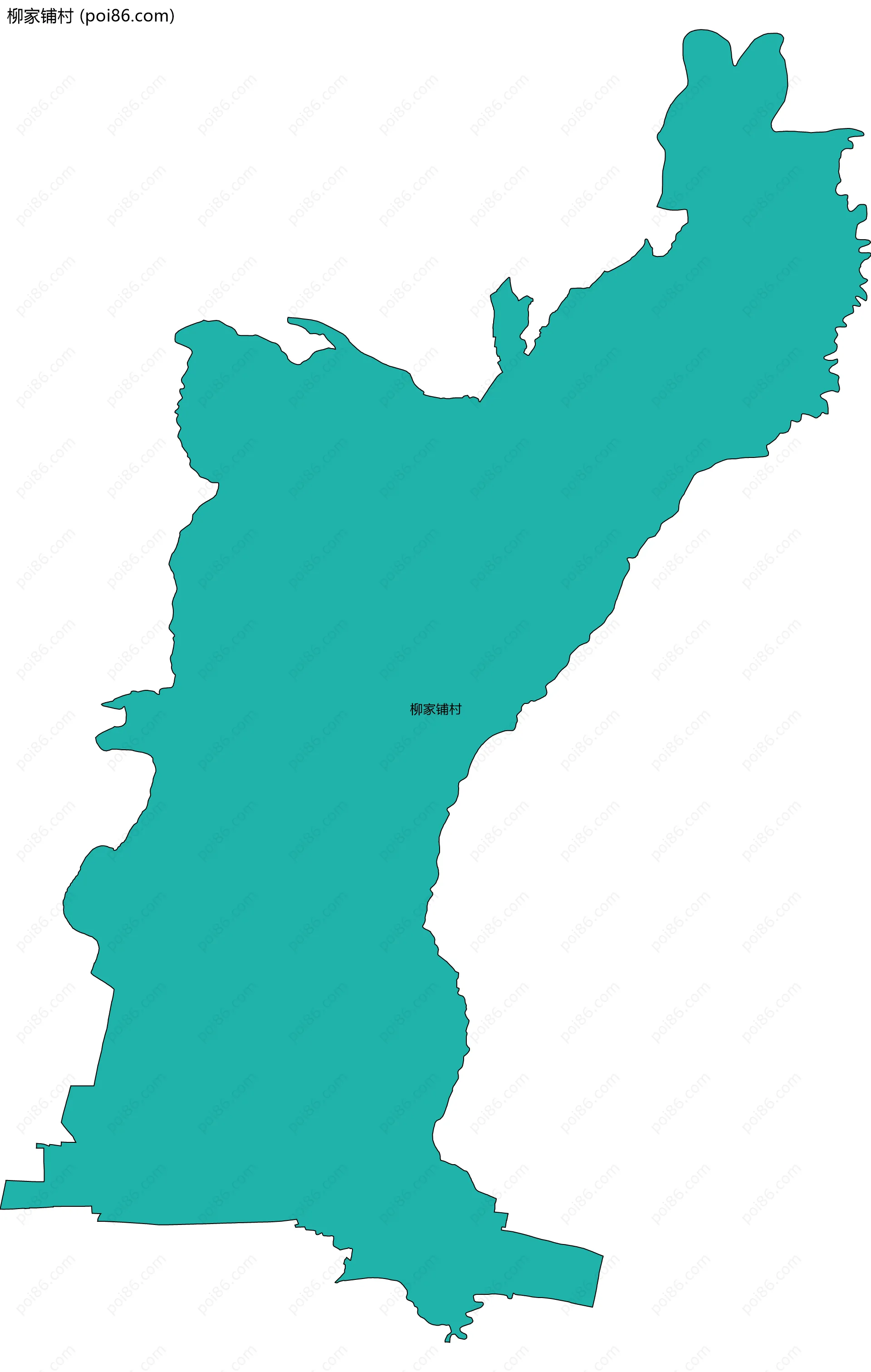 柳家铺村边界地图