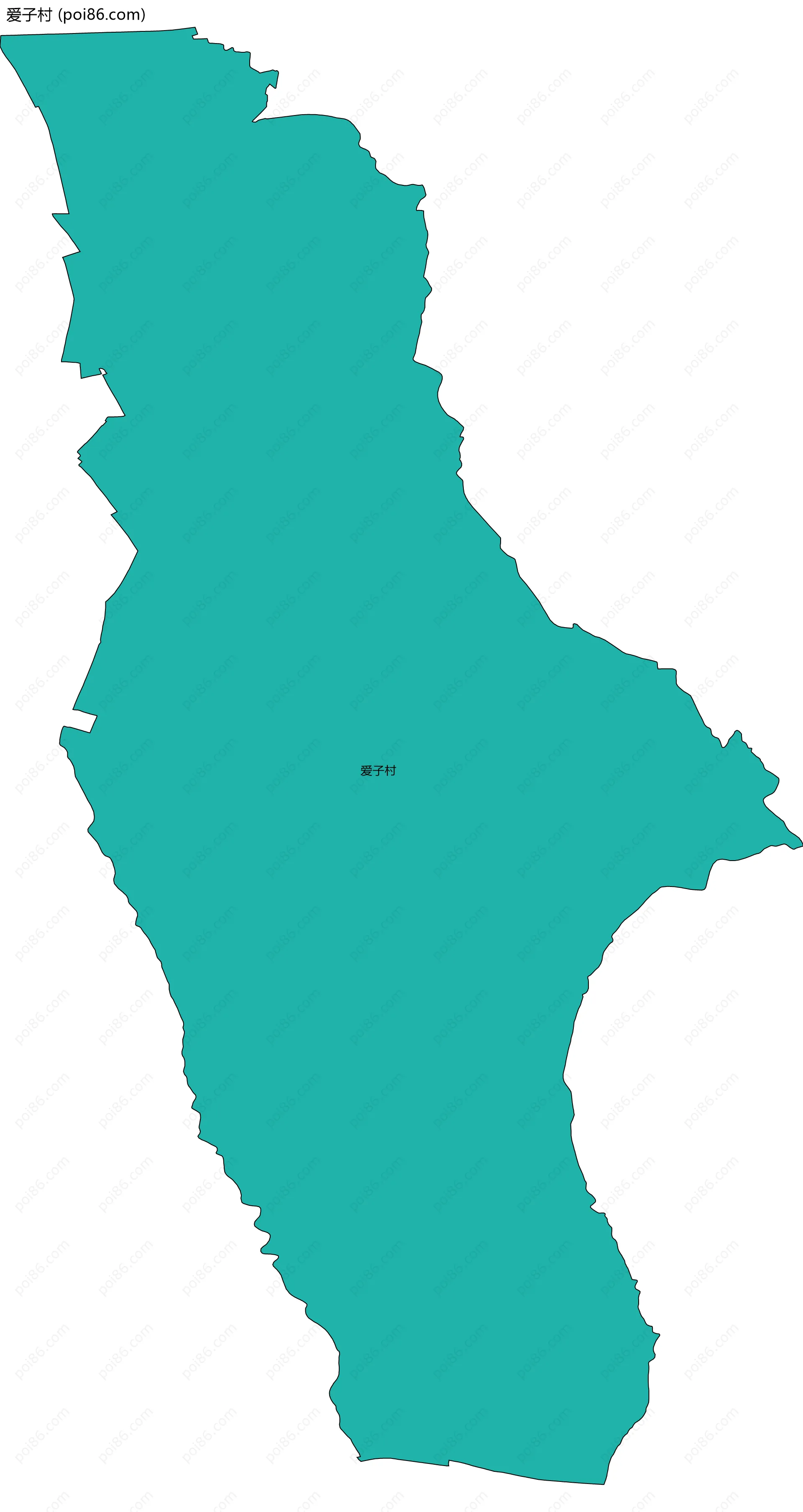 爱子村边界地图