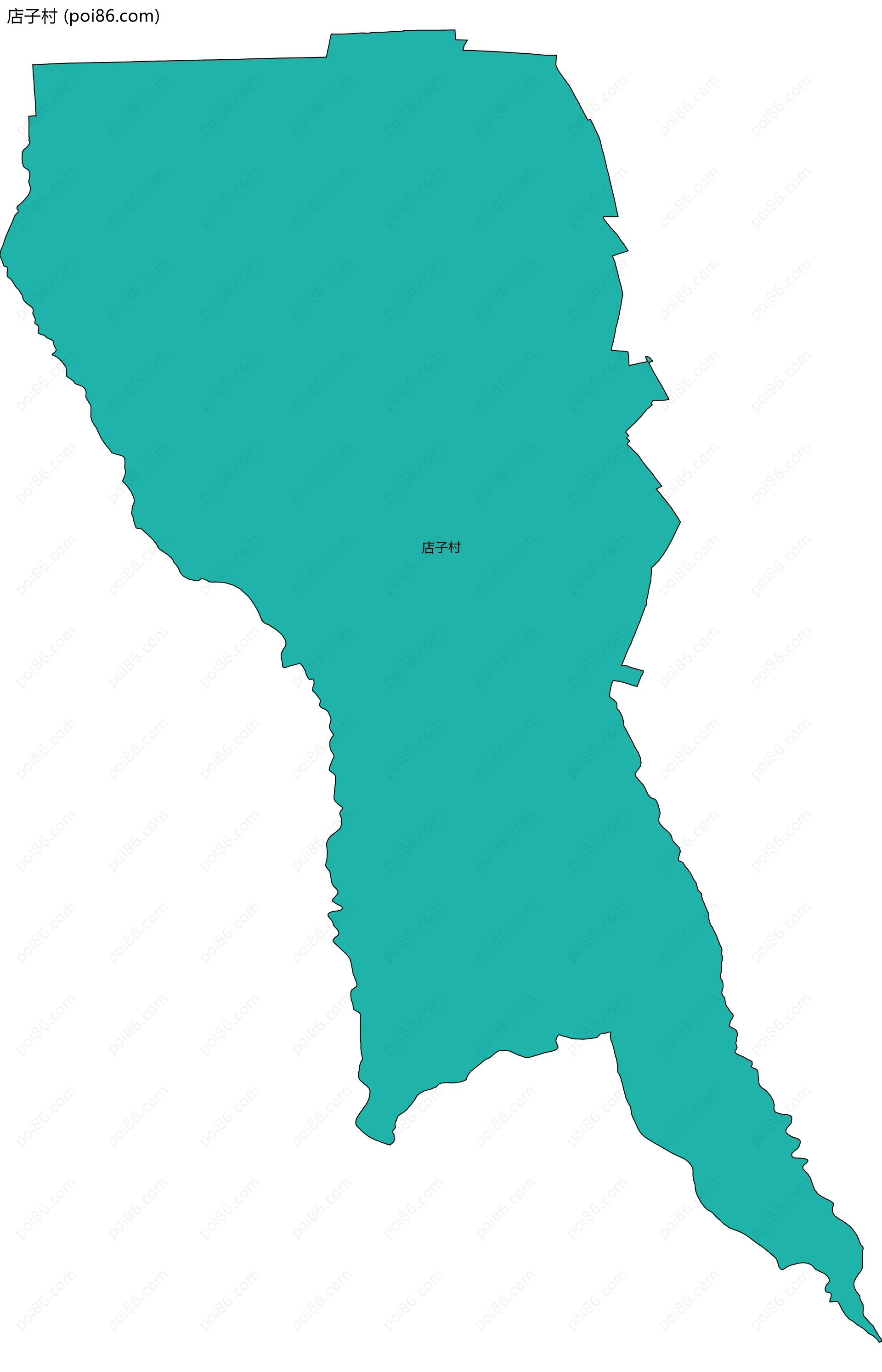 店子村边界地图