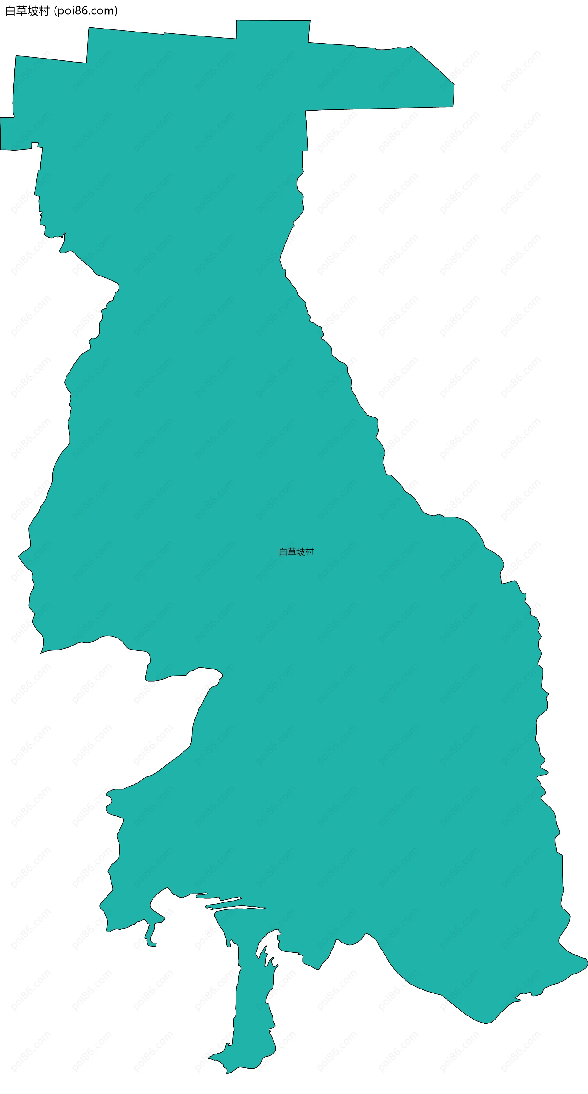 白草坡村边界地图