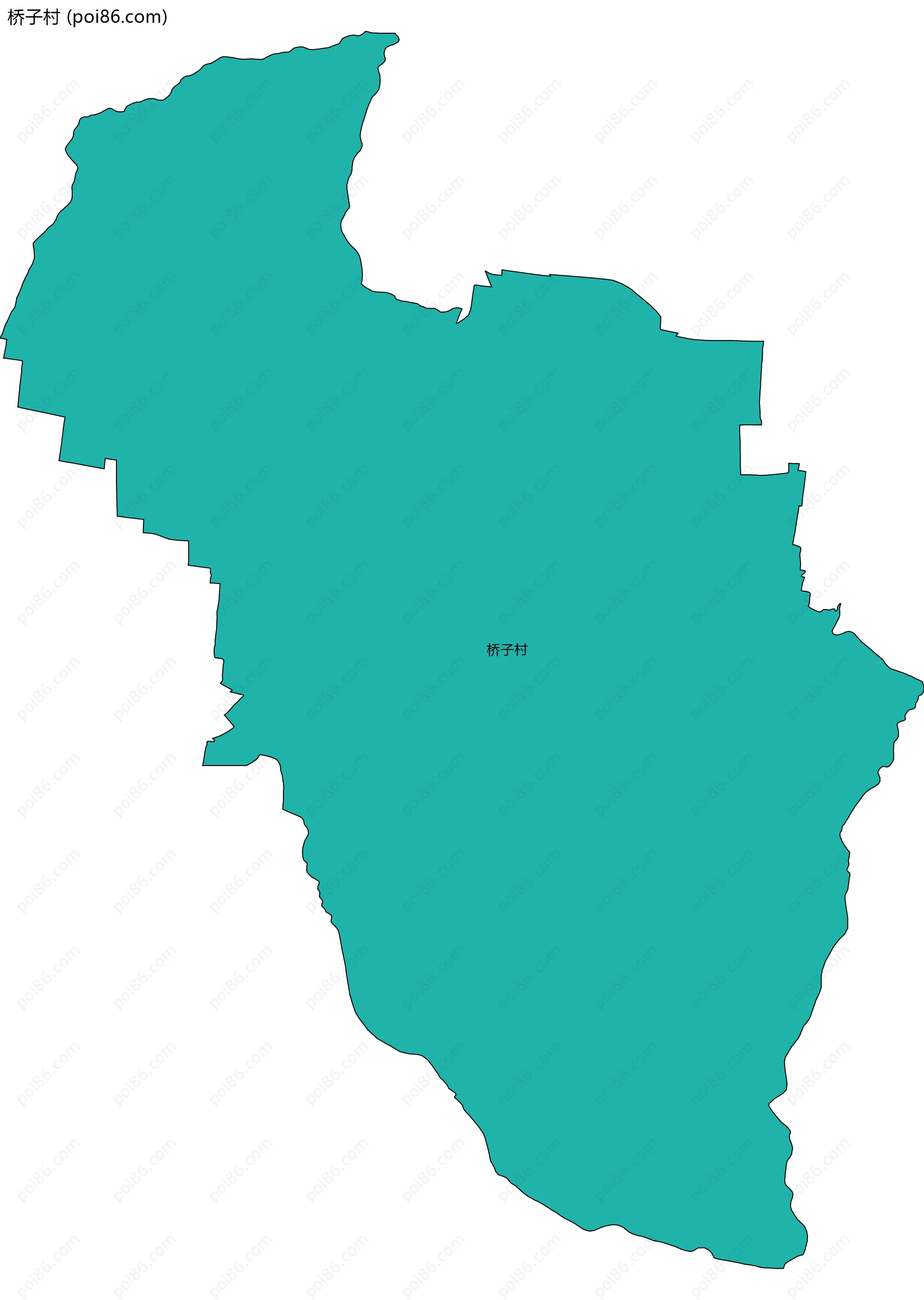 桥子村边界地图