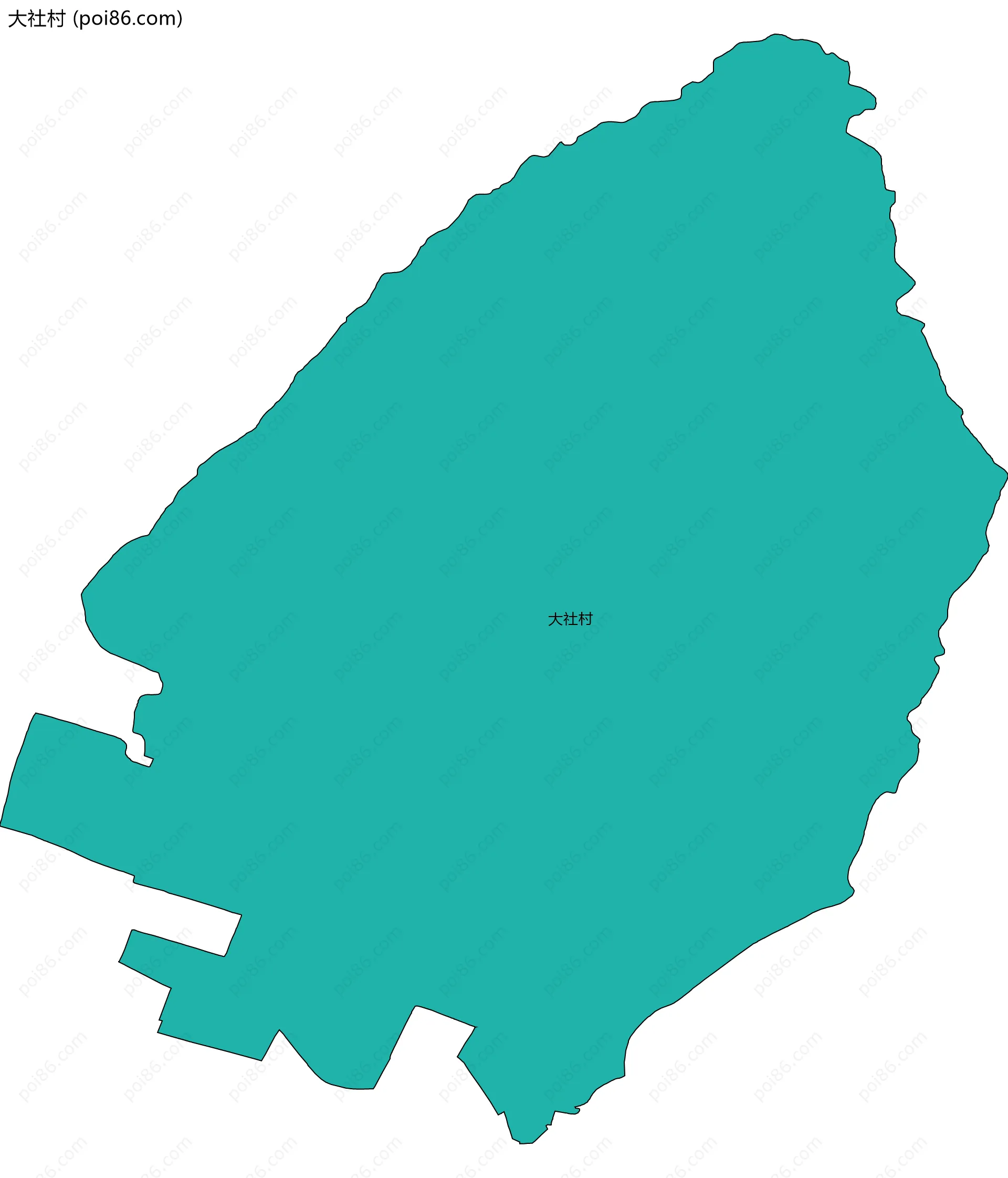 大社村边界地图