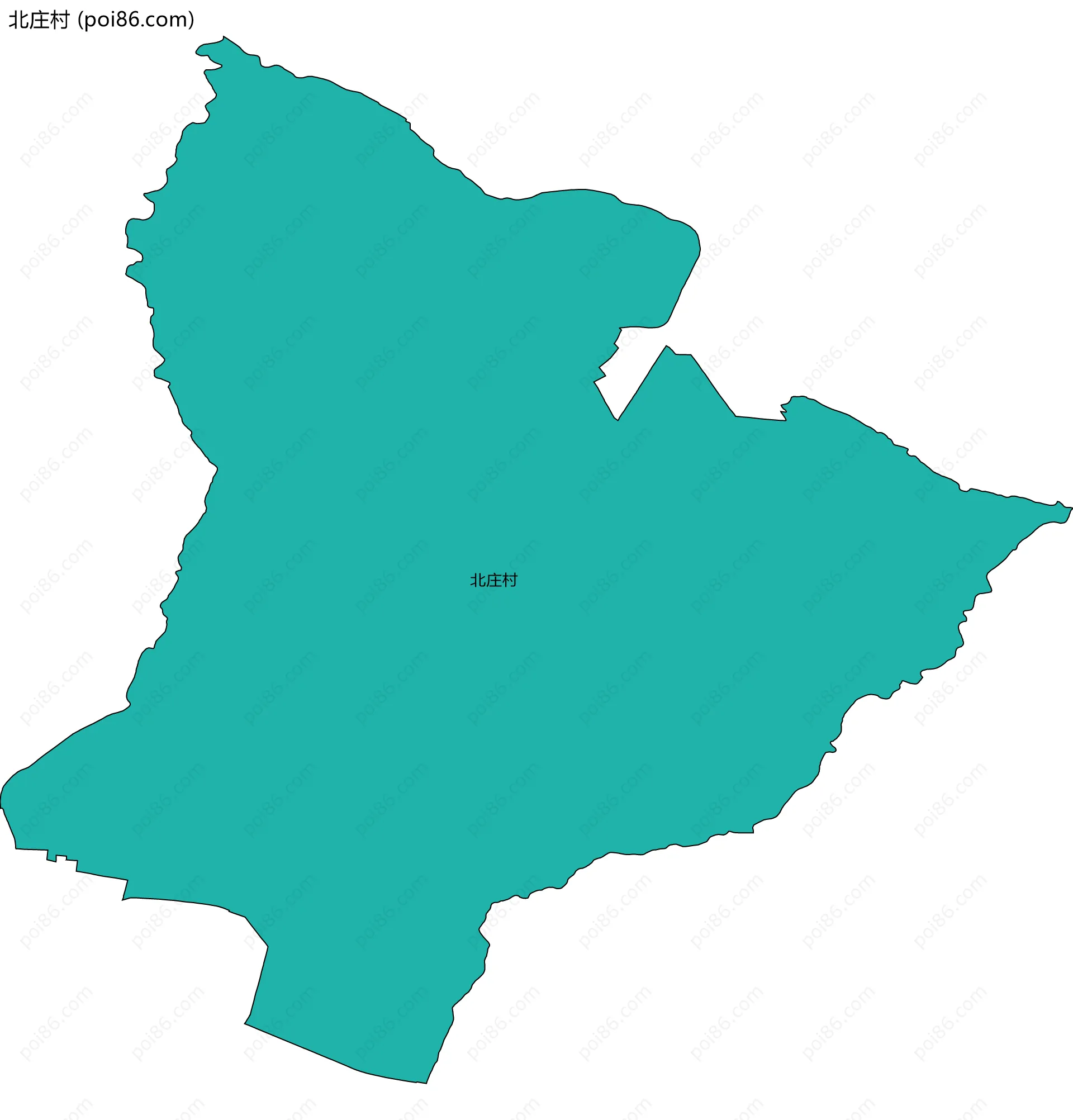 北庄村边界地图