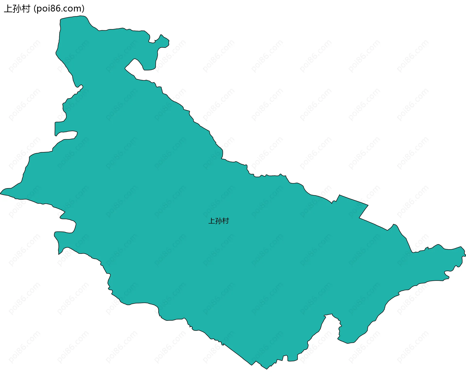 上孙村边界地图