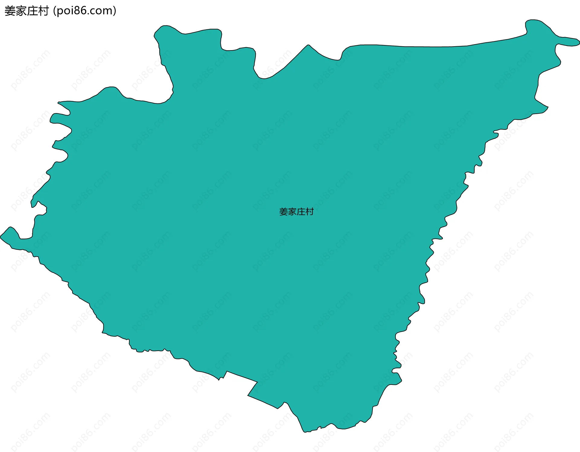 姜家庄村边界地图