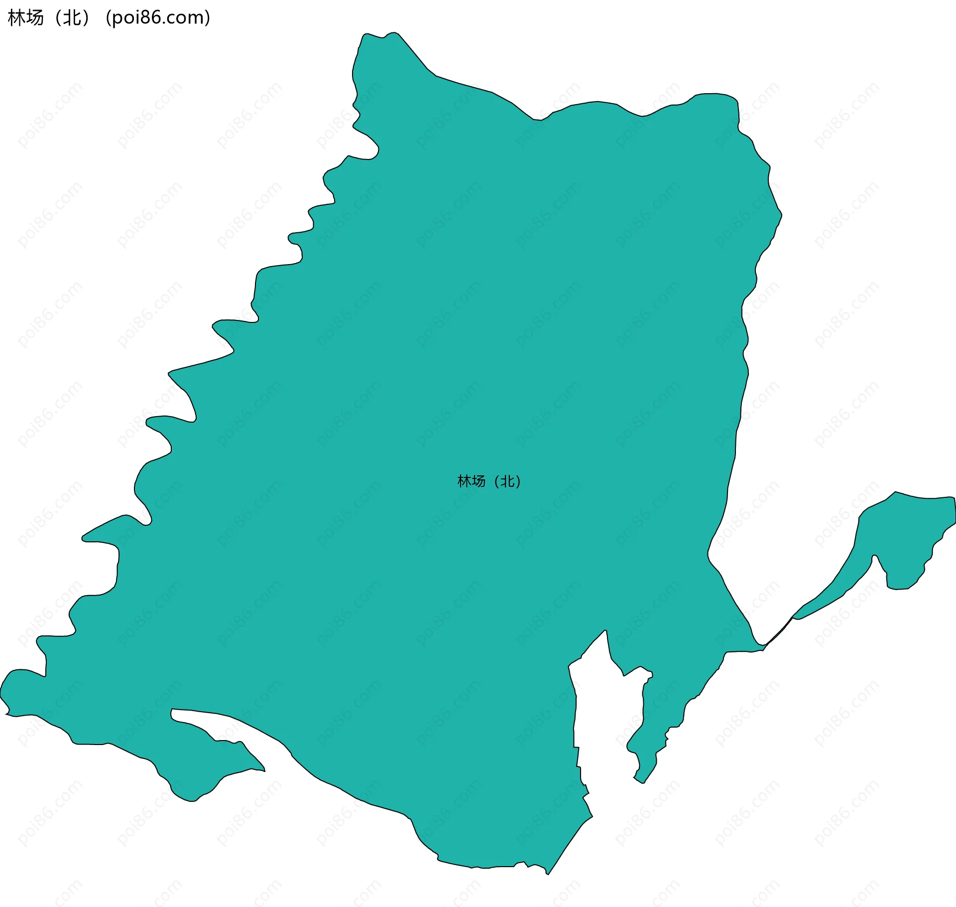 林场（北）边界地图
