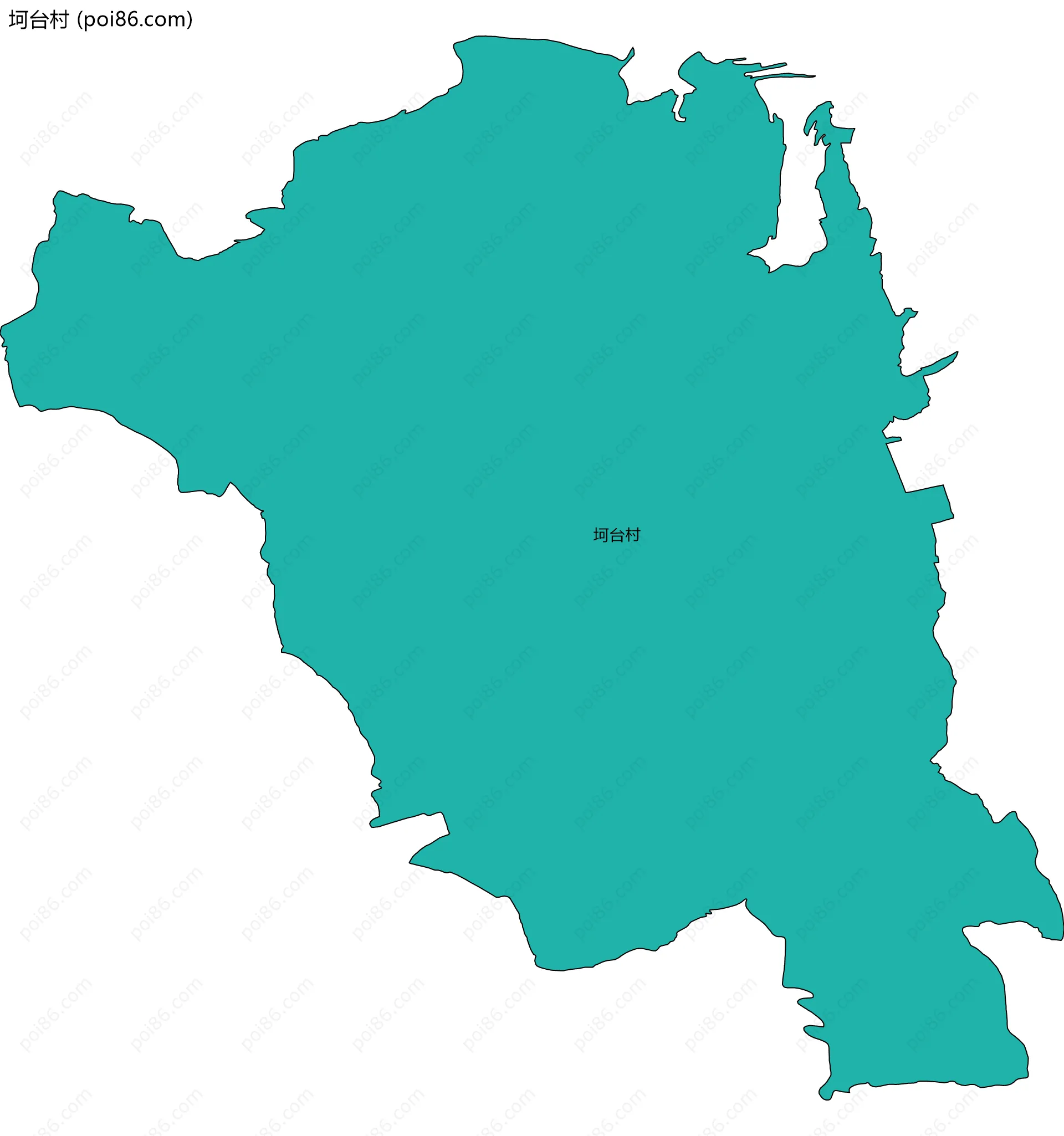 坷台村边界地图