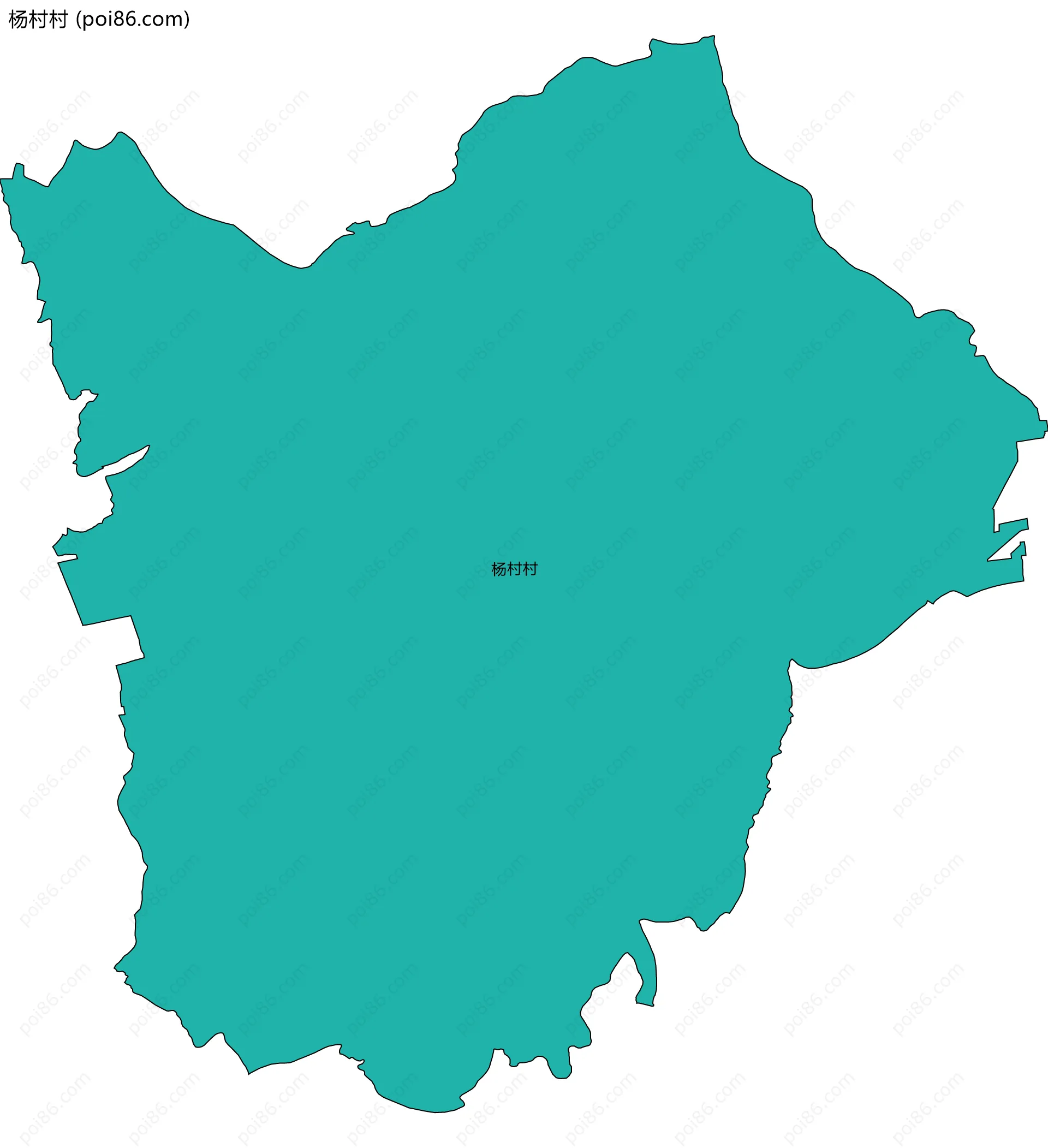 杨村村边界地图