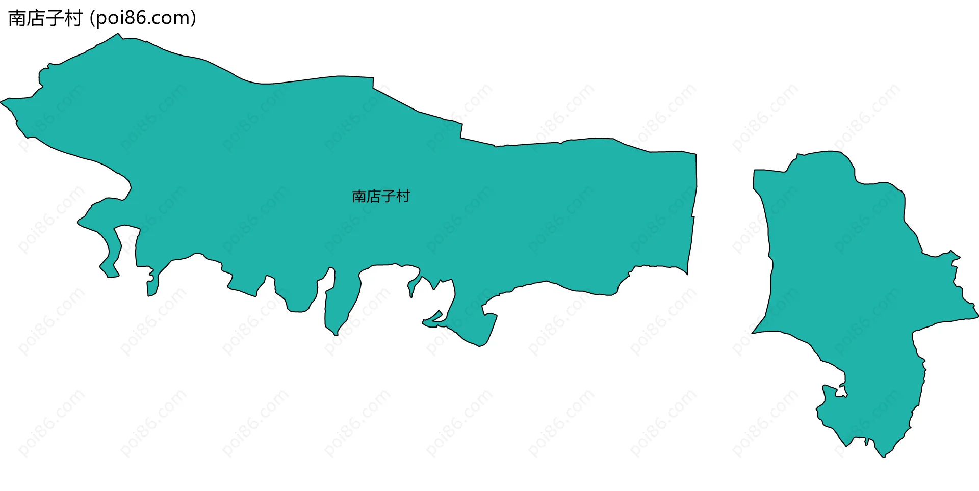 南店子村边界地图