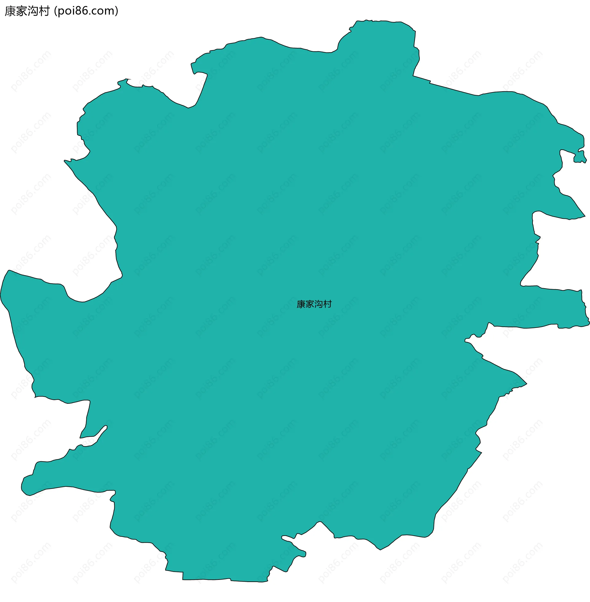 康家沟村边界地图