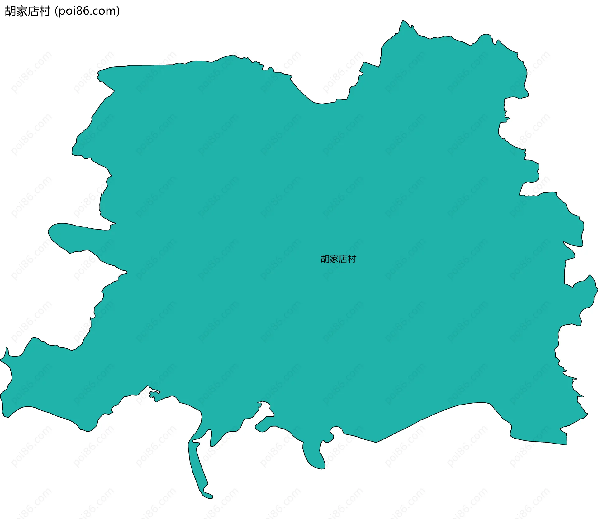 胡家店村边界地图