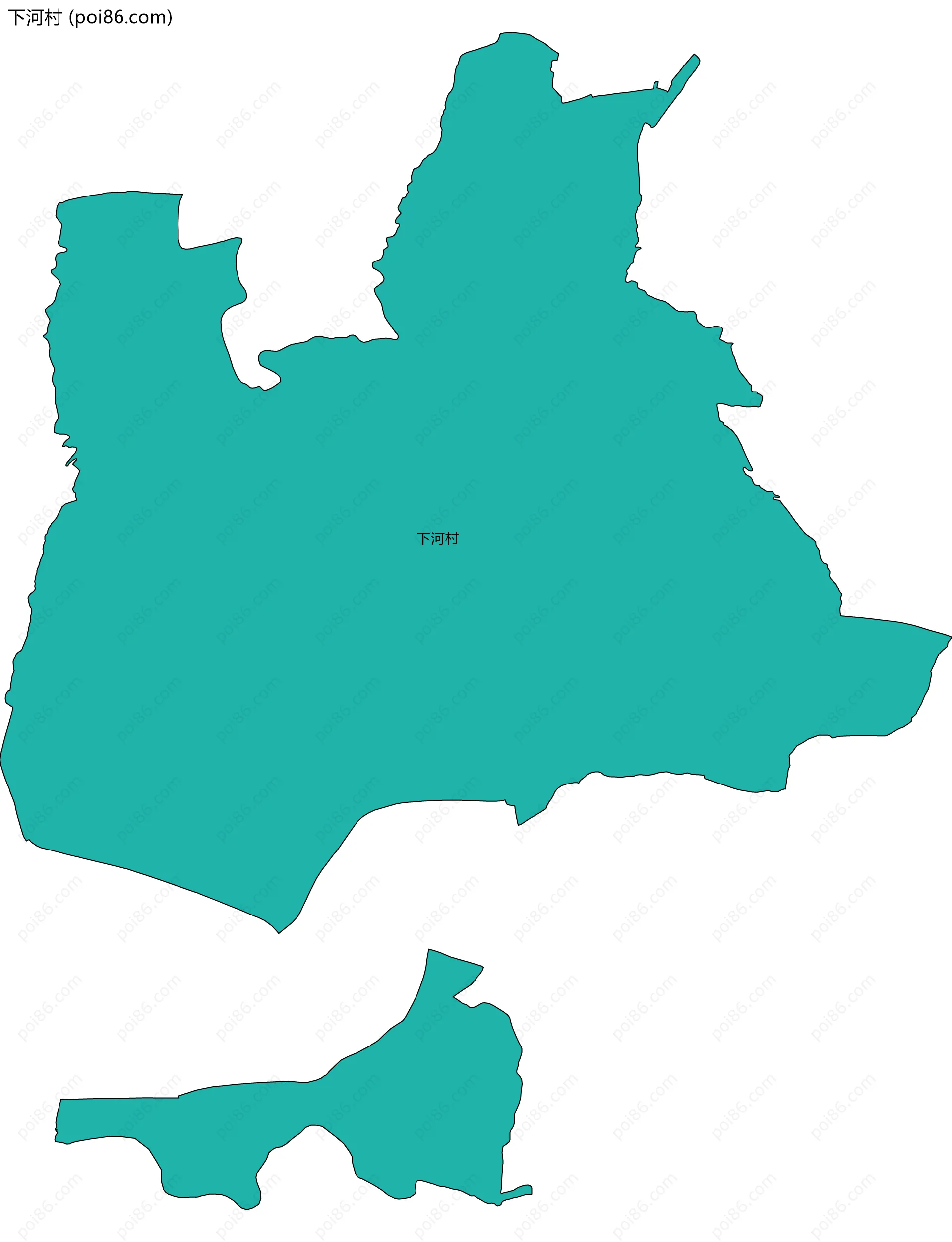 下河村边界地图