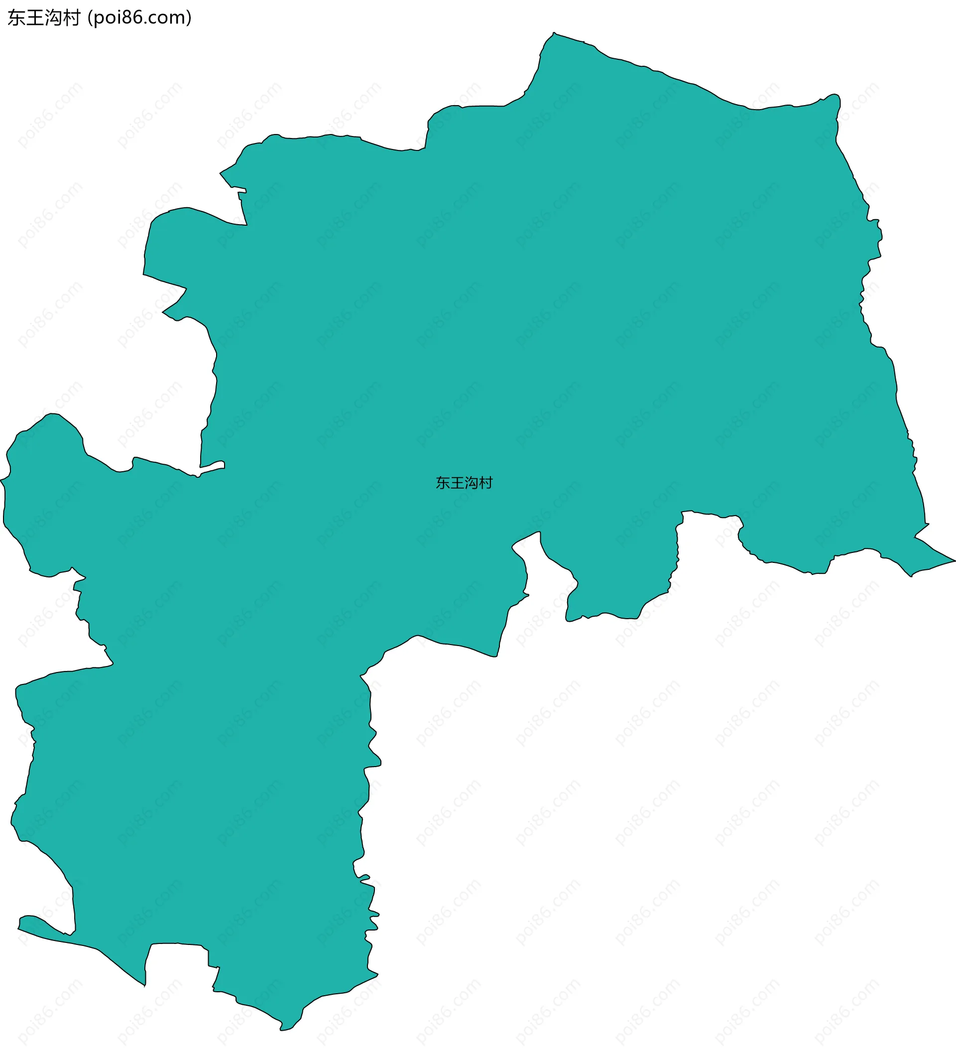 东王沟村边界地图