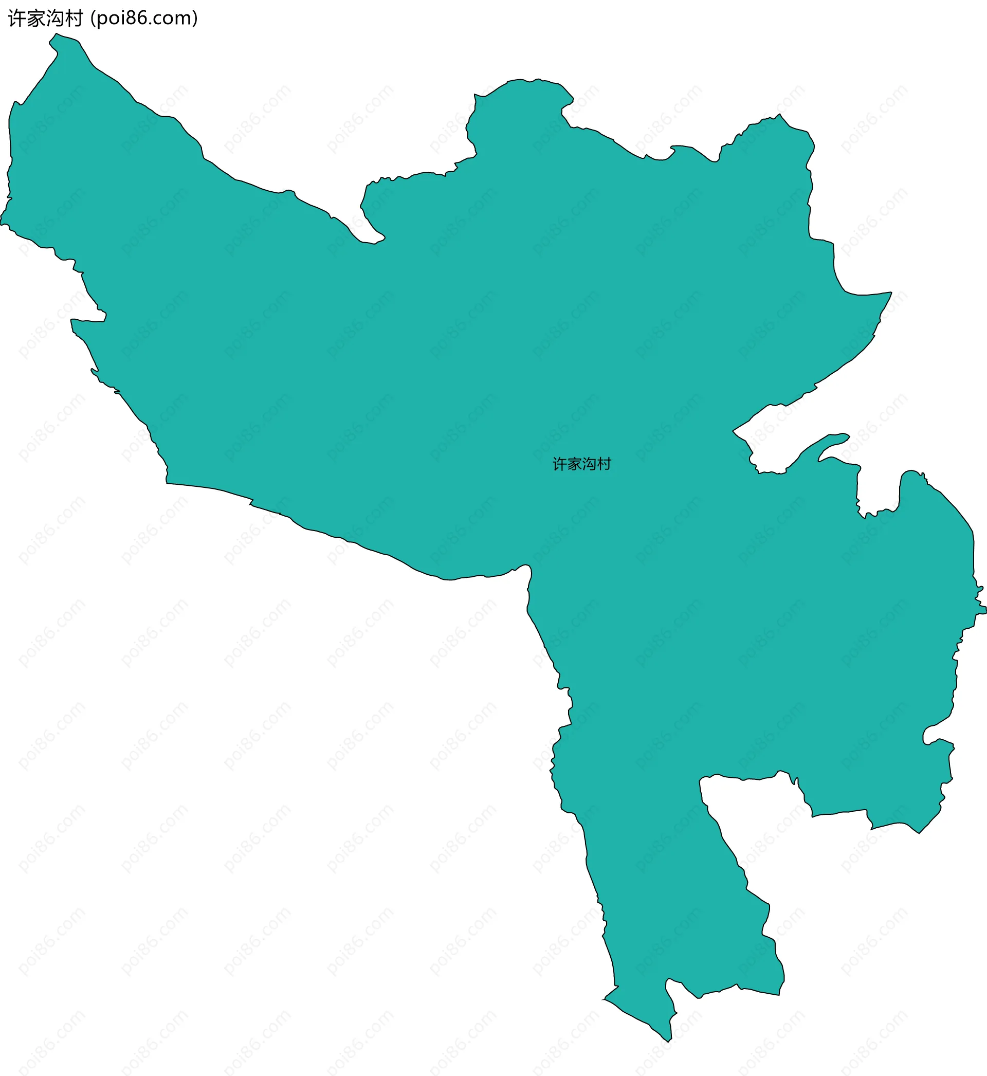 许家沟村边界地图