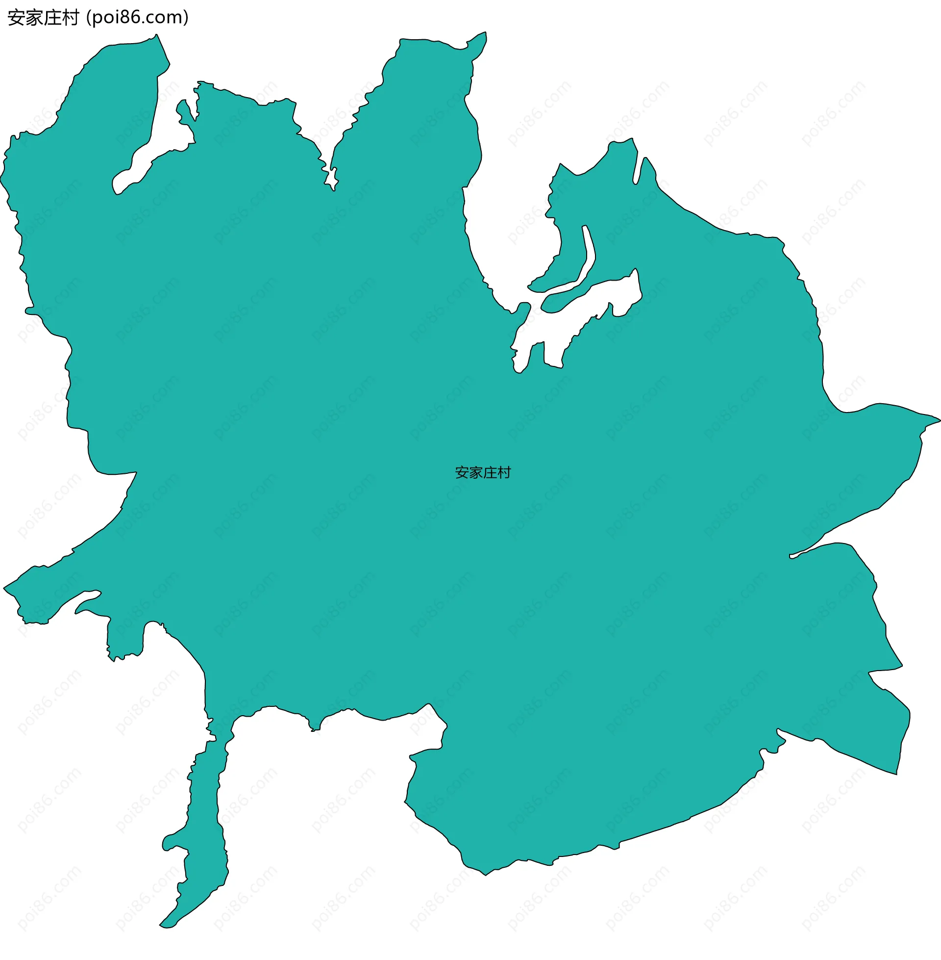 安家庄村边界地图