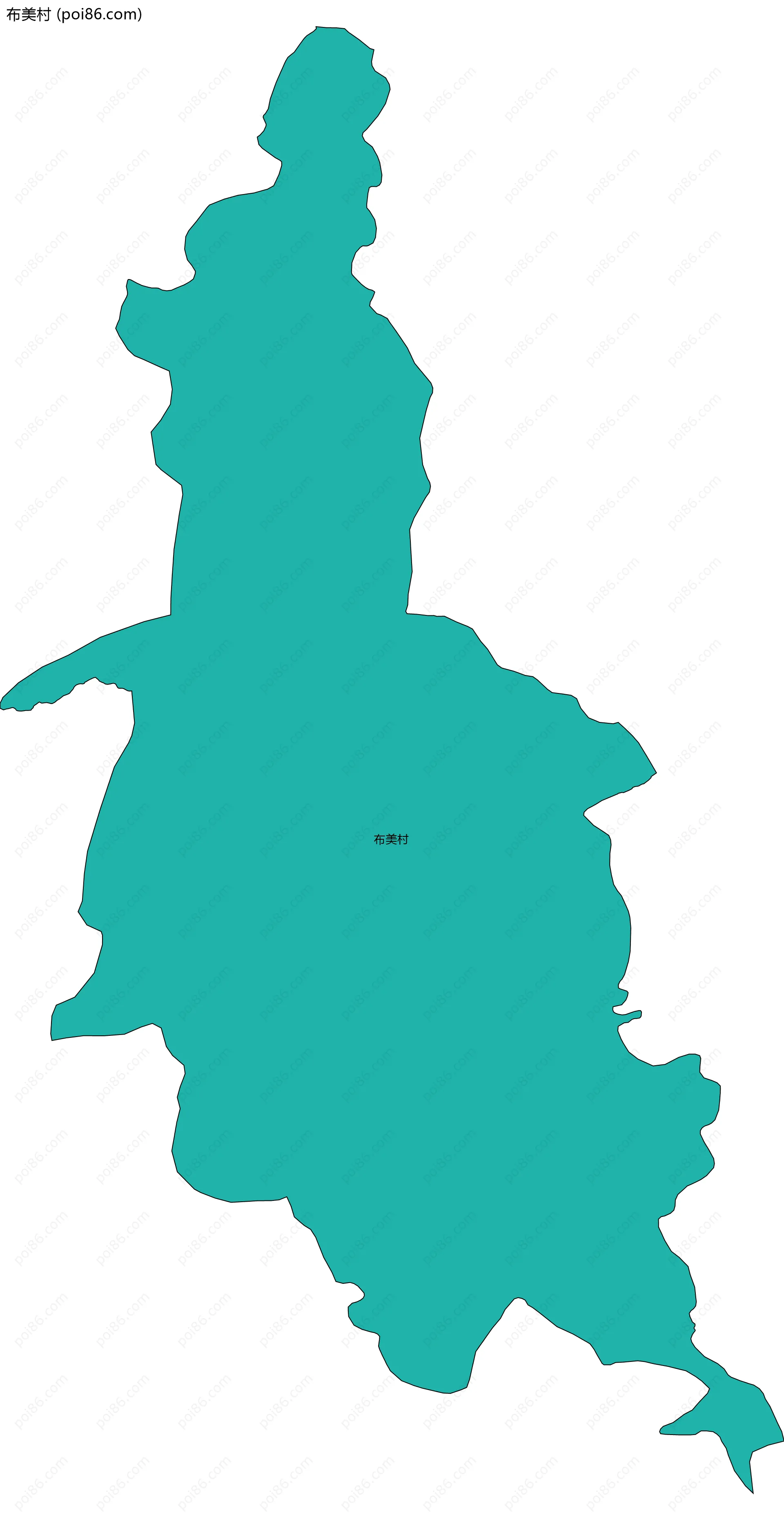 布美村边界地图