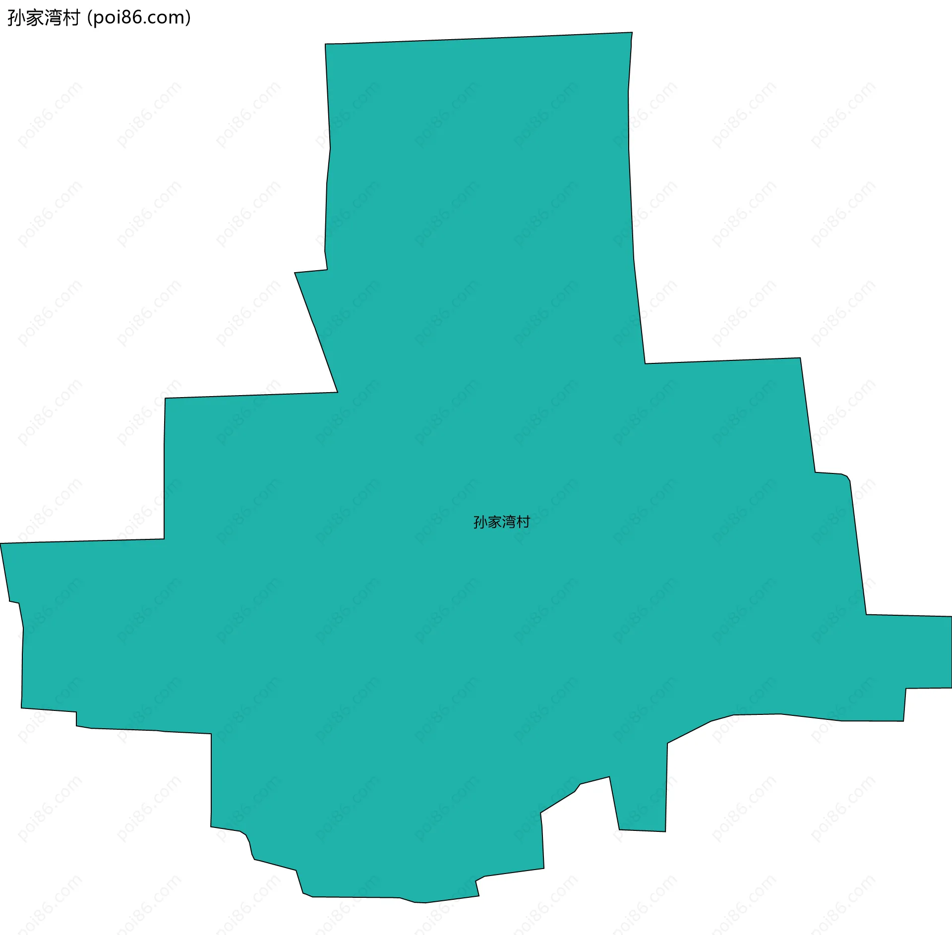 孙家湾村边界地图