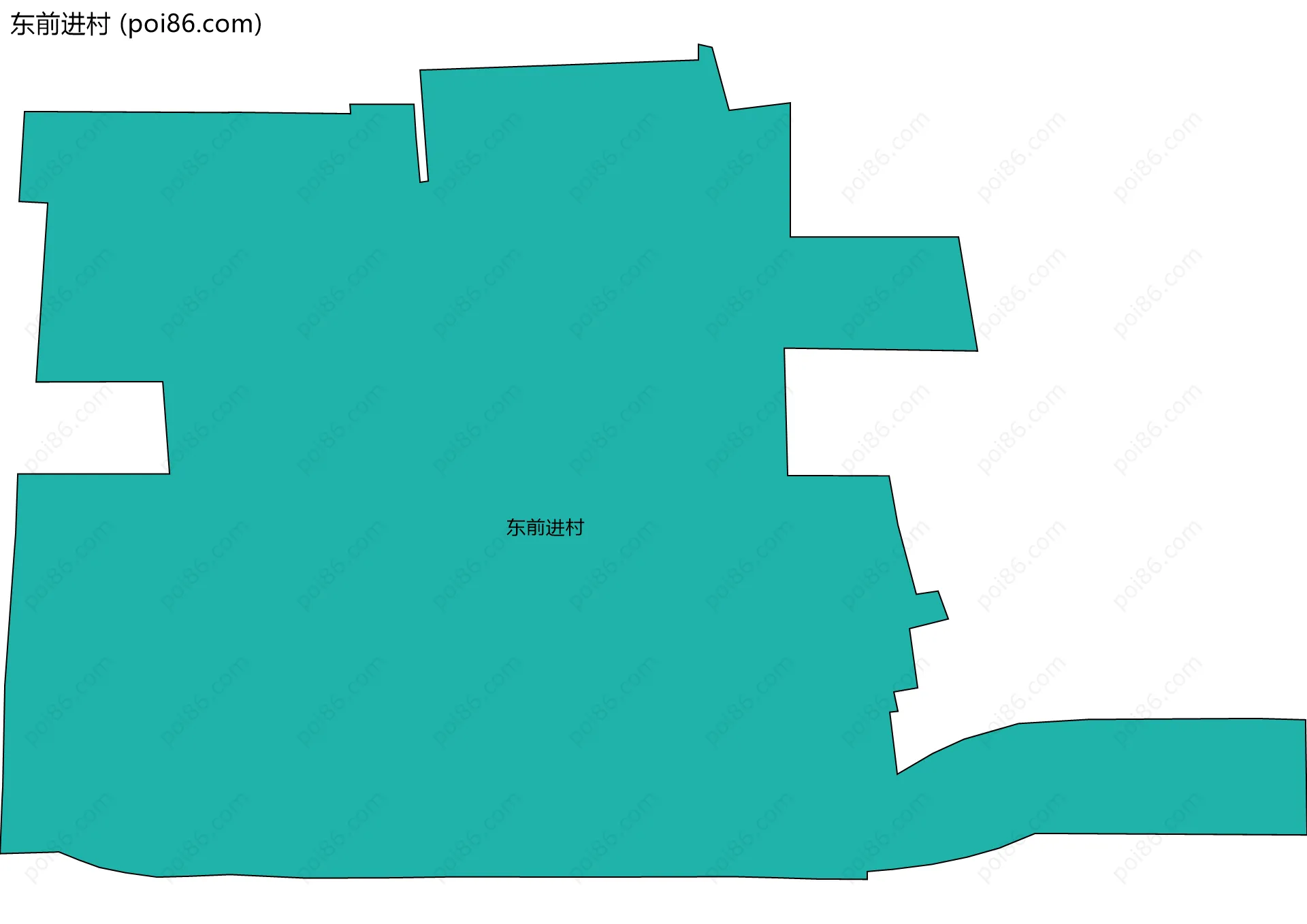 东前进村边界地图