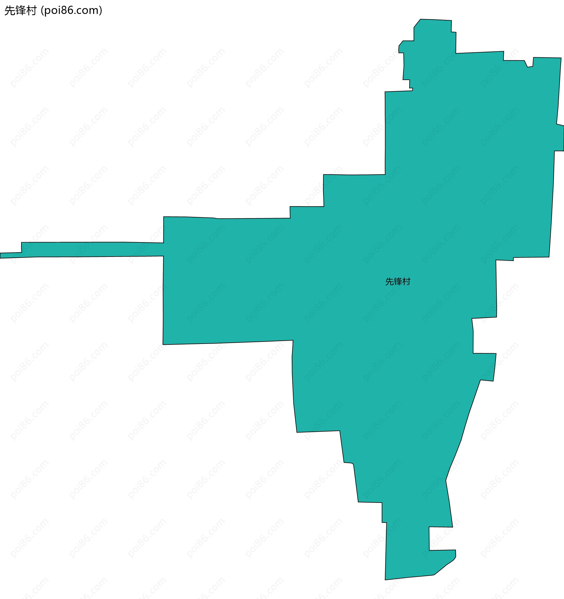 先锋村边界地图