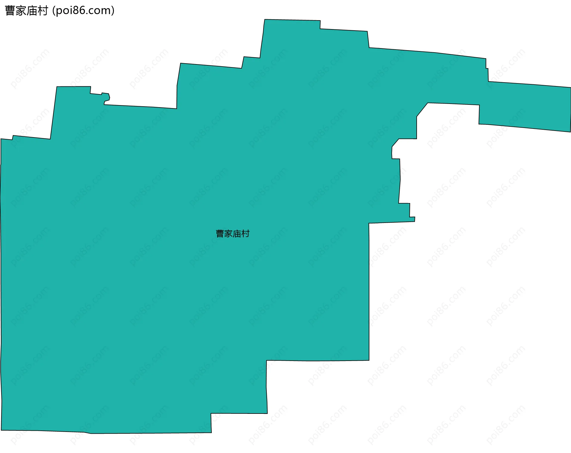 曹家庙村边界地图
