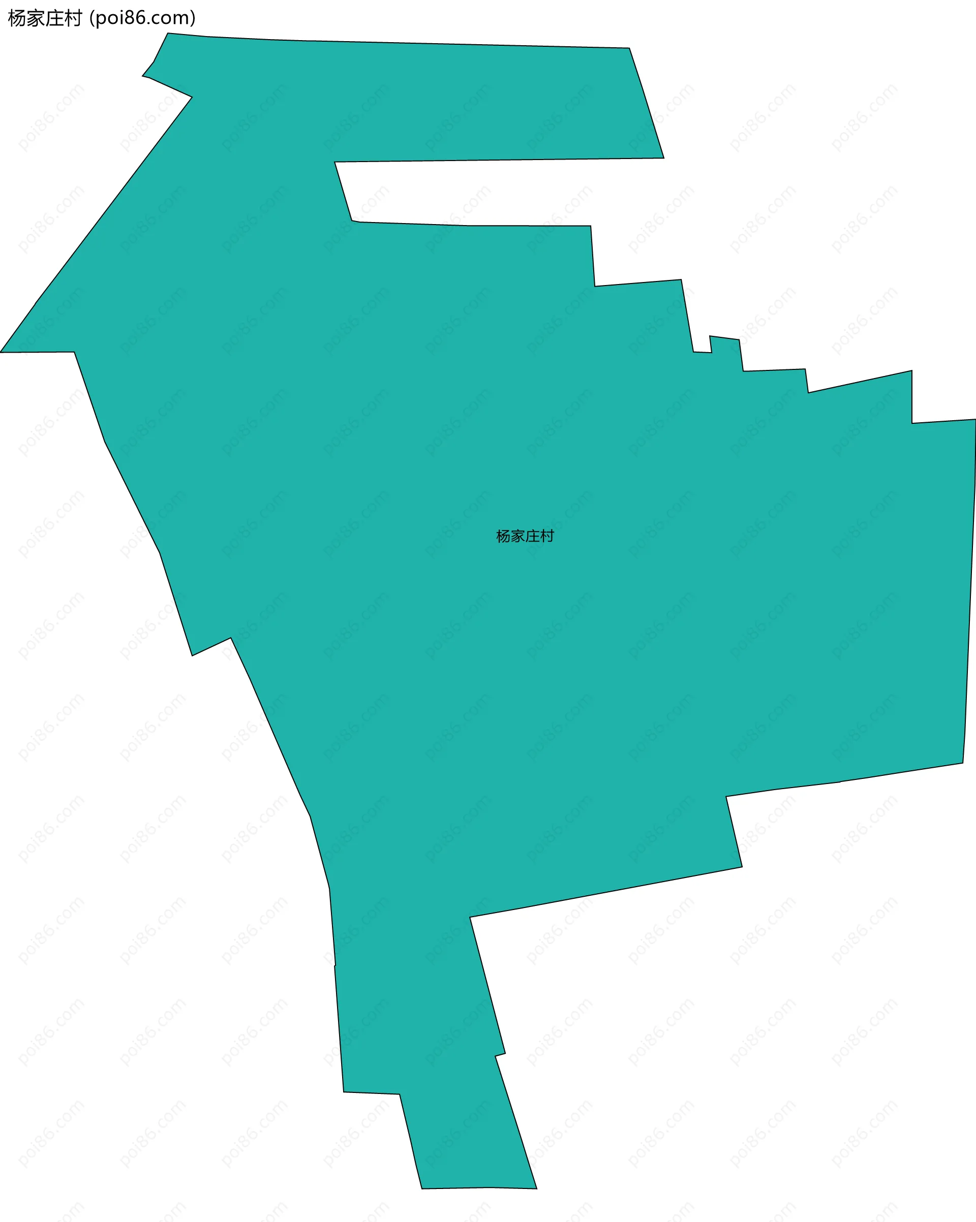 杨家庄村边界地图